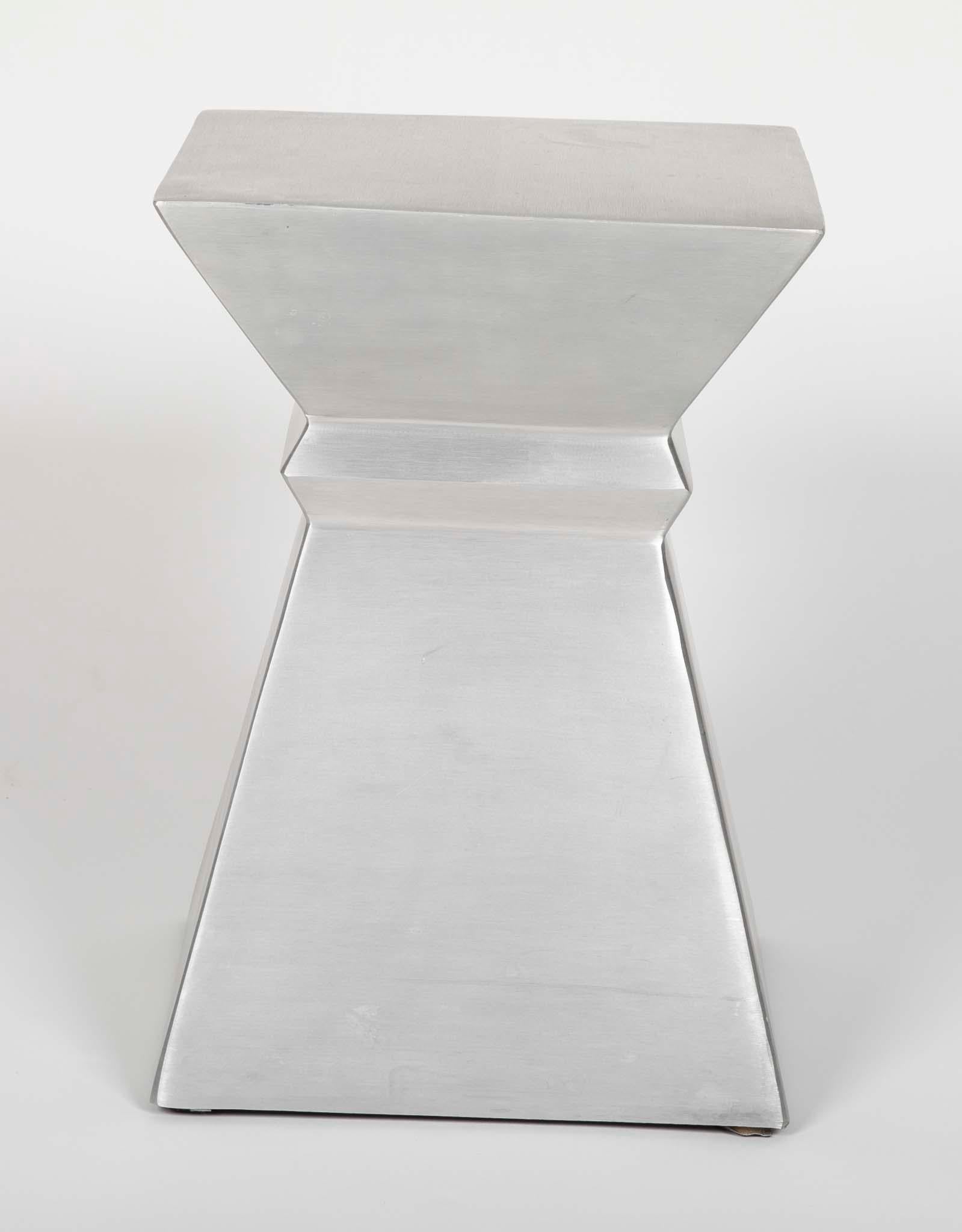 Brancusi Style Aluminum Side Tables, a Set of Three In Excellent Condition In Stamford, CT