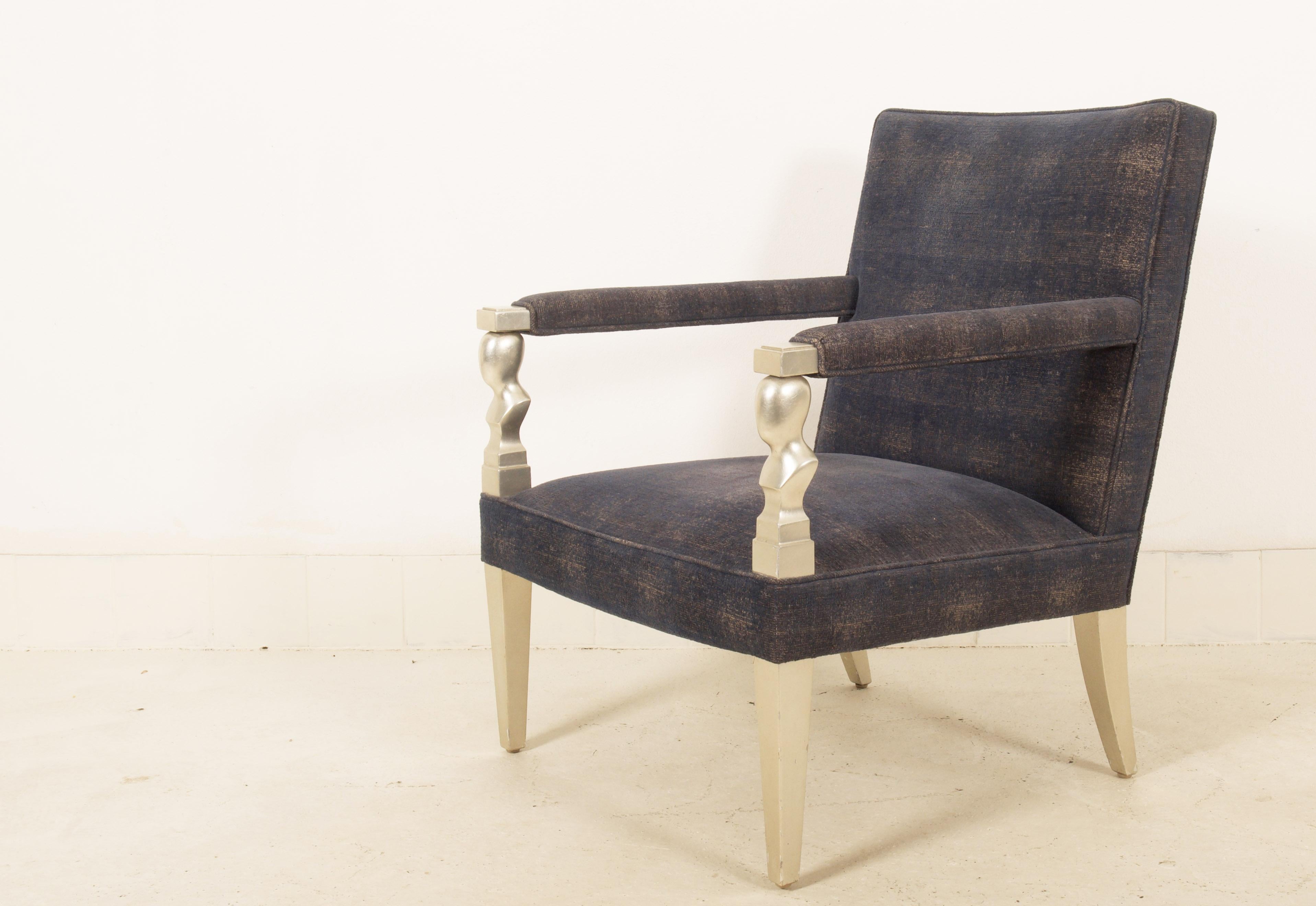 Post-Modern Brancusi Style Armchair by John Hutton for Donghia. For Sale