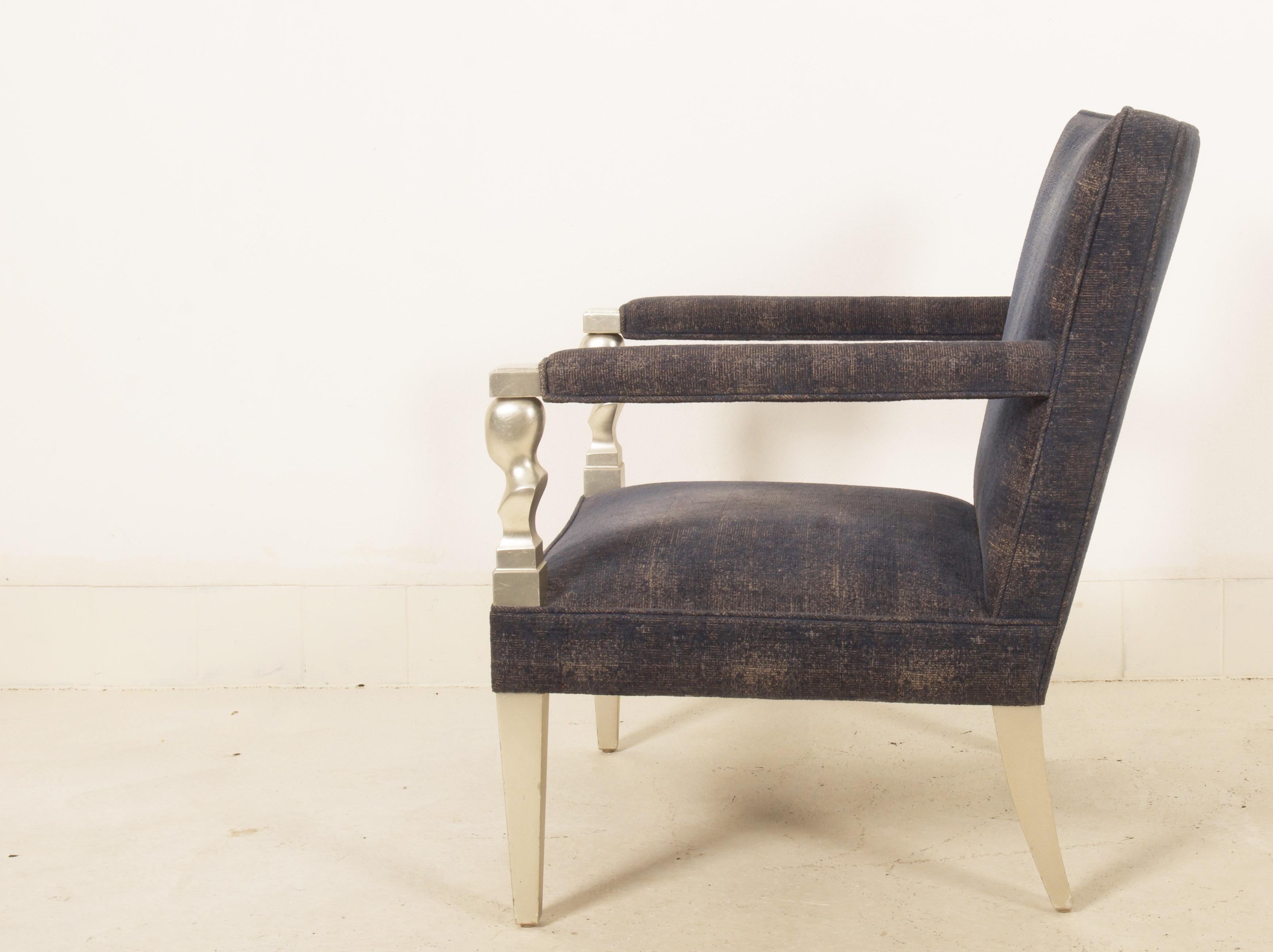 Italian Brancusi Style Armchair by John Hutton for Donghia. For Sale