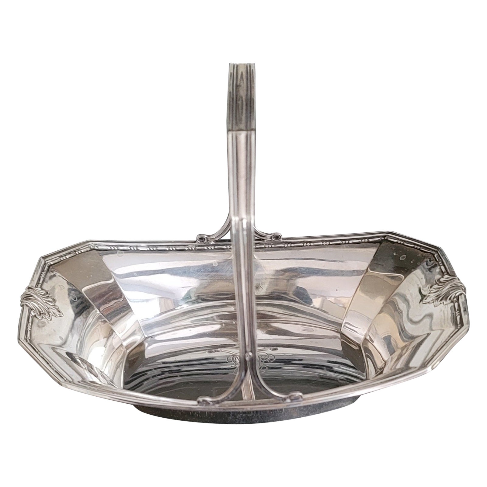 Brand Chatillon Sterling Silver Handled Basket 5350