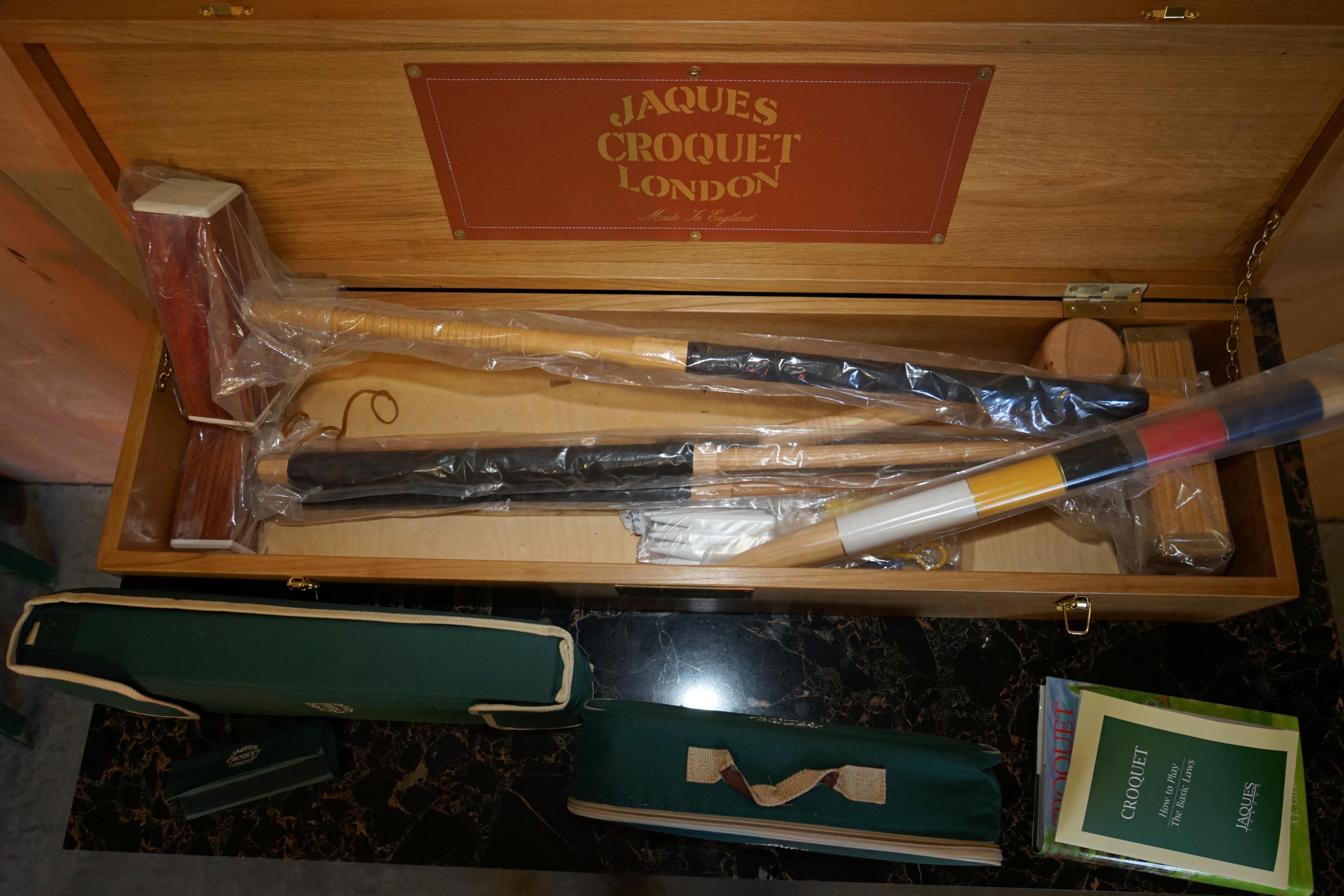 BRAND NEW 2009 LTD EDITION SOLD OUT JAQUES CHAMPIONSHiP CROQUET SET im Angebot 4