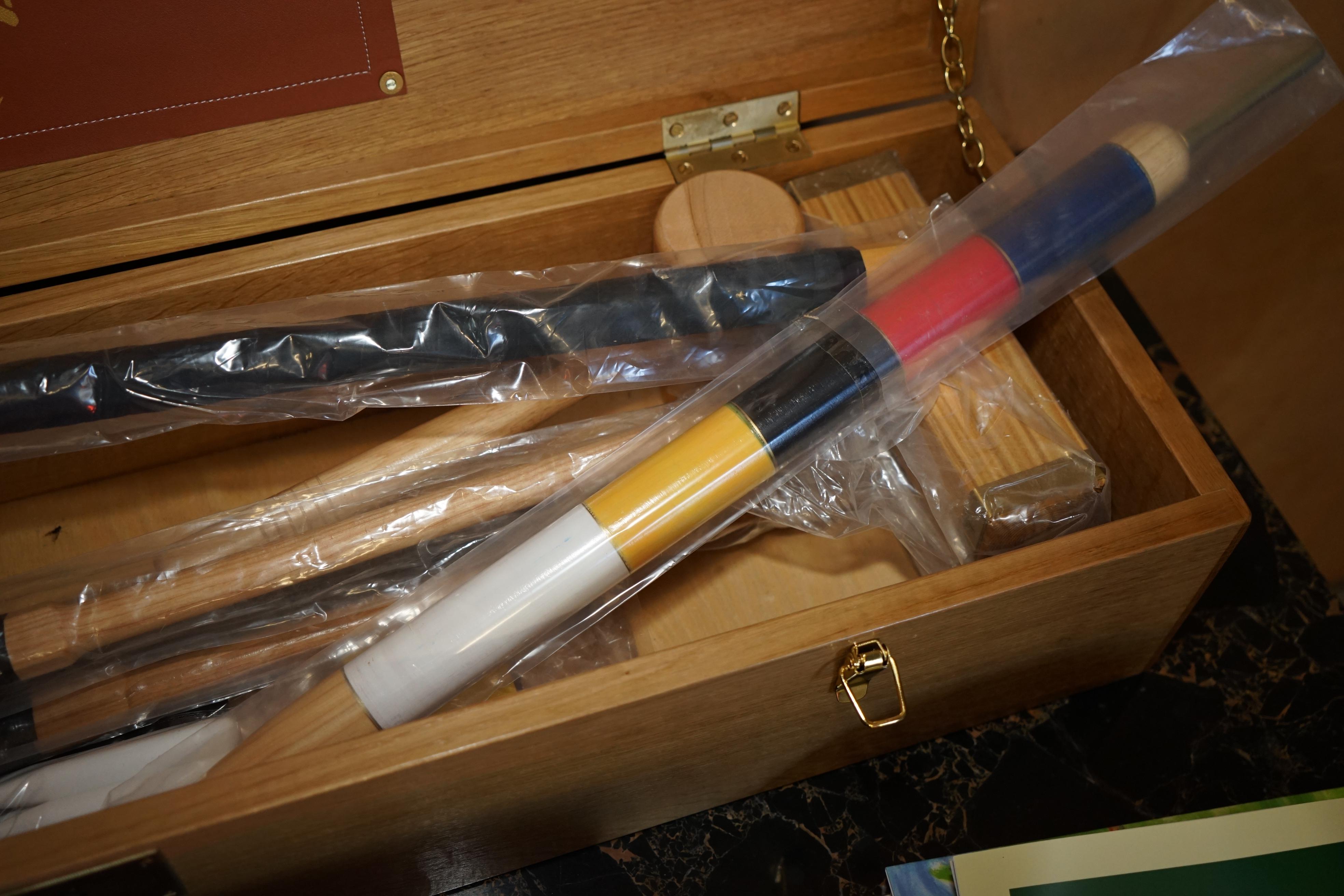 BRAND NEW 2009 LTD EDITION SOLD OUT JAQUES CHAMPIONSHiP CROQUET SET im Angebot 5