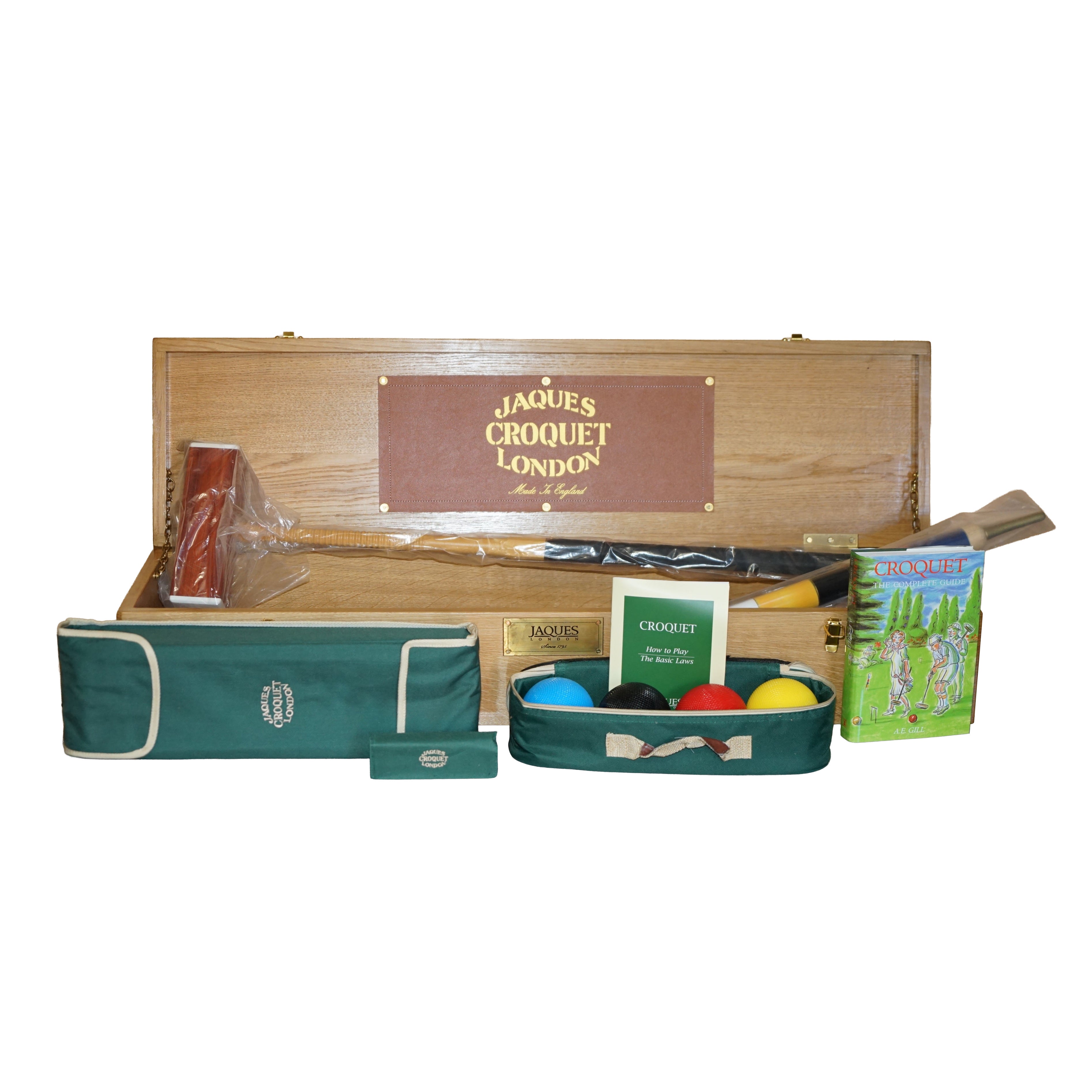 BRAND NEW 2009 LTD EDITION SOLD OUT JAQUES CHAMPIONSHiP CROQUET SET im Angebot