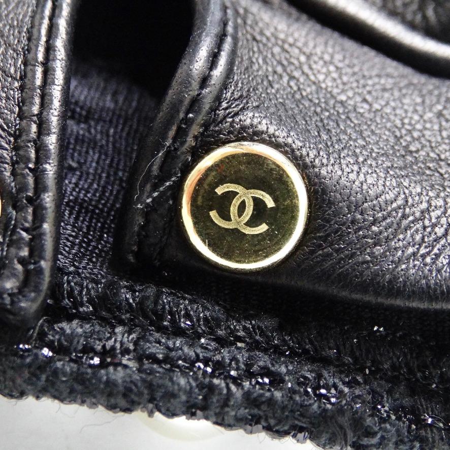 Brand New 2020 Chanel Leather Chain Fingerless Gloves 2