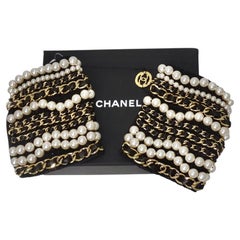 Brand New 2020 Chanel Leather Chain Fingerless Gloves