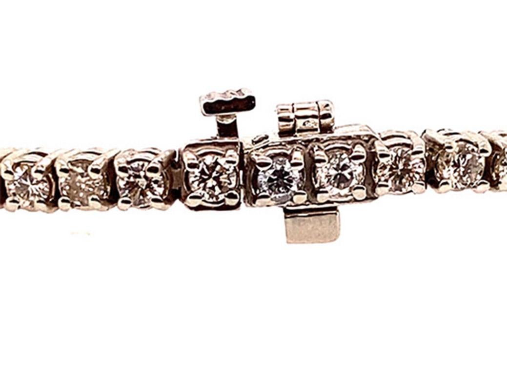 Brand New Diamant-Tennisarmband 3ct Rundschliff Quadratisch Set 14K Weißgold 7