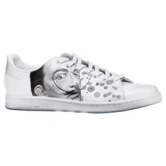 Brand New Adidas Stan Smith All White sneakers customized "Dali" by Patbo 