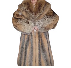 Brand new American gray fox fur coat size 14-18 L