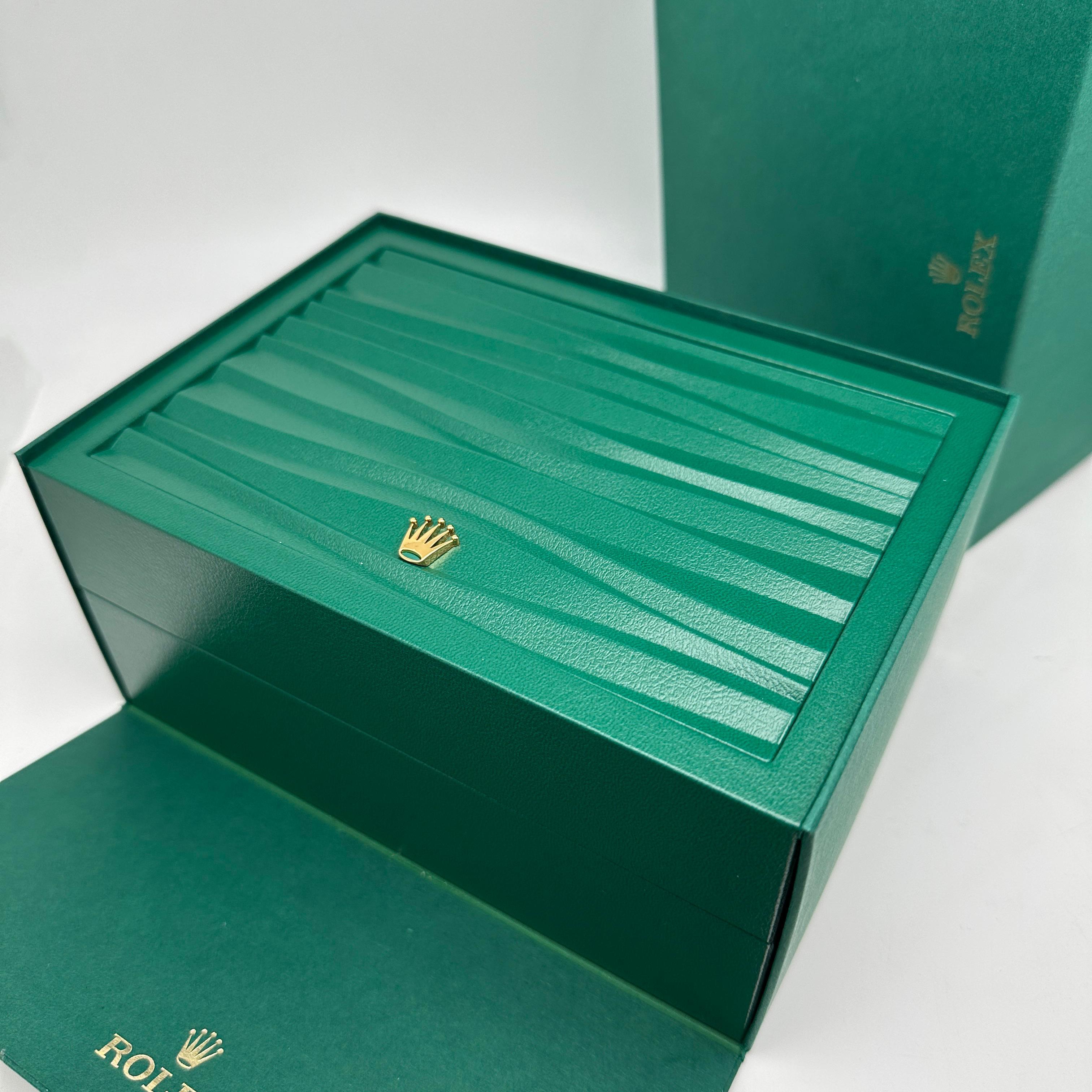 Brand New 100% Authentic Rolex Newest Latest 2025 Style Green (ONLY BOX) for any Rolex model include the Submariner, Datejust, Daytona, GMT-Master II, Explorer, Yacht-Master, and Oyster Perpetual, 