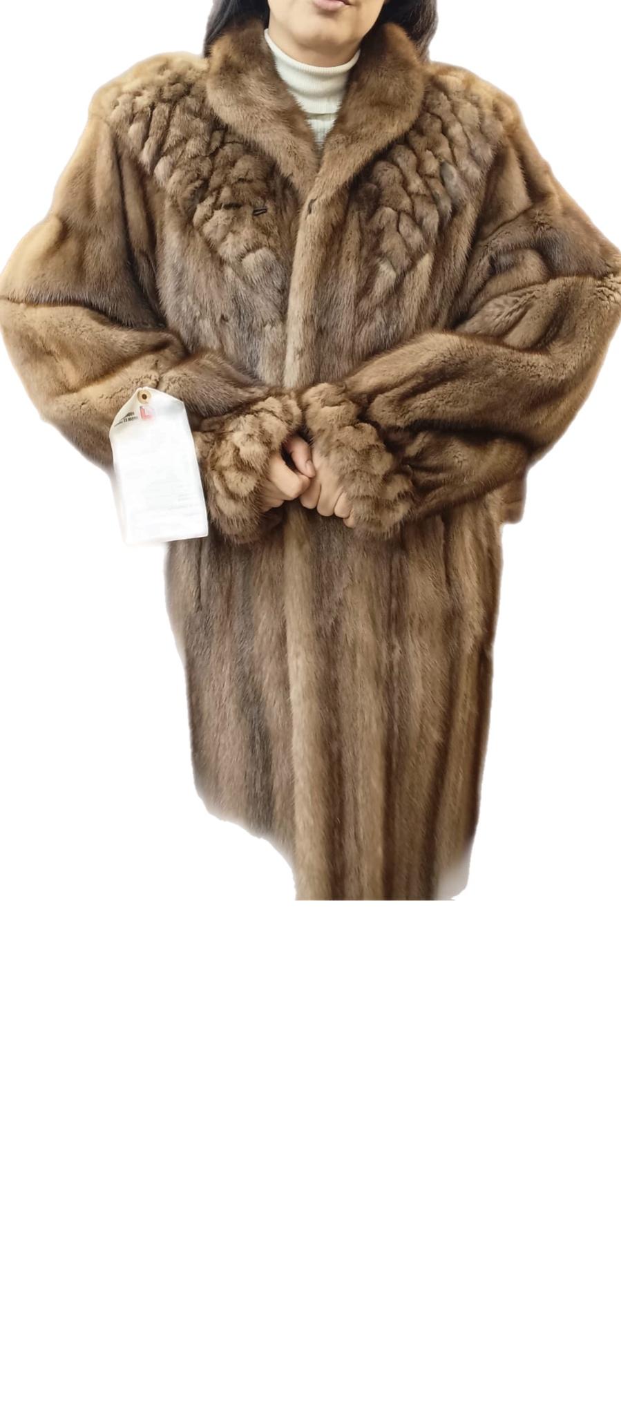 Brand new Balenciaga Demi Buff Mink Fur Coat (12-M) For Sale 6