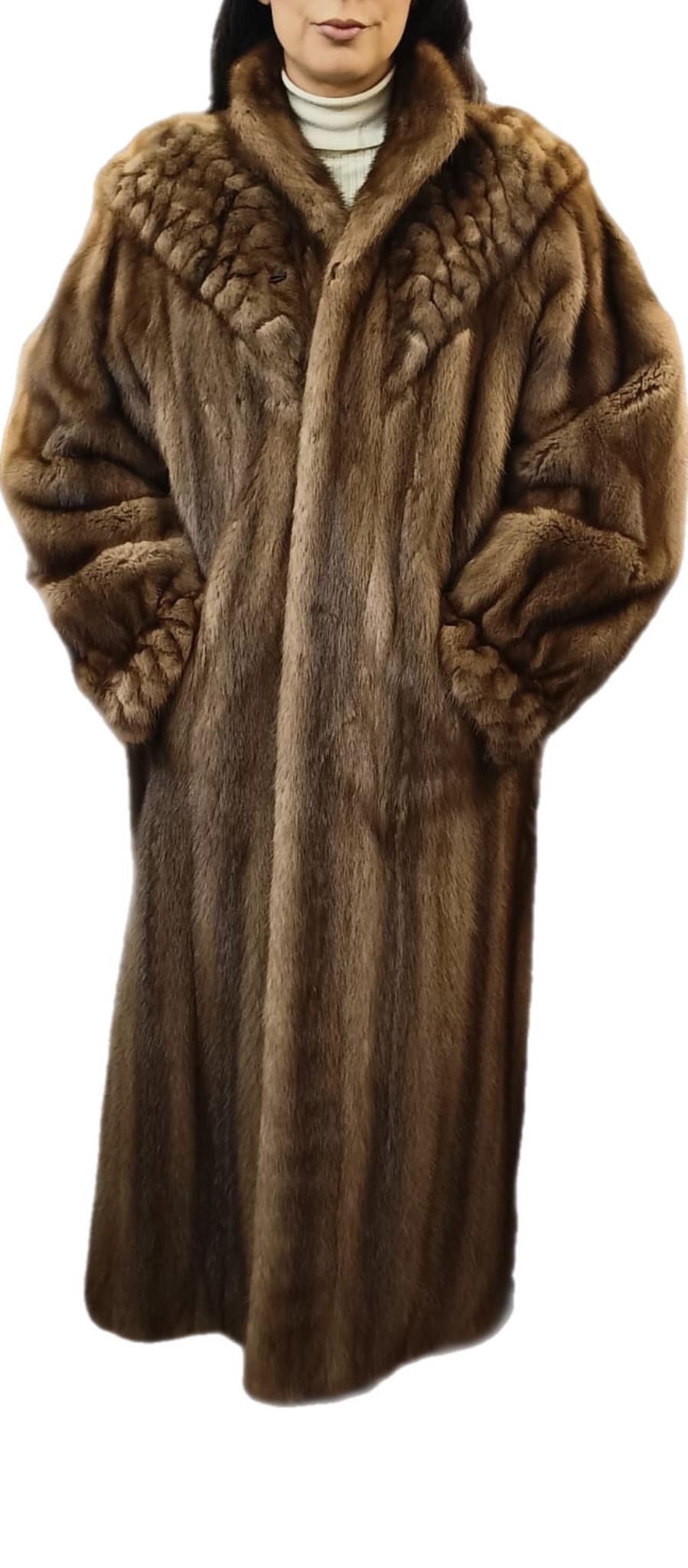 Brand new Balenciaga Demi Buff Mink Fur Coat (12-M) For Sale 7