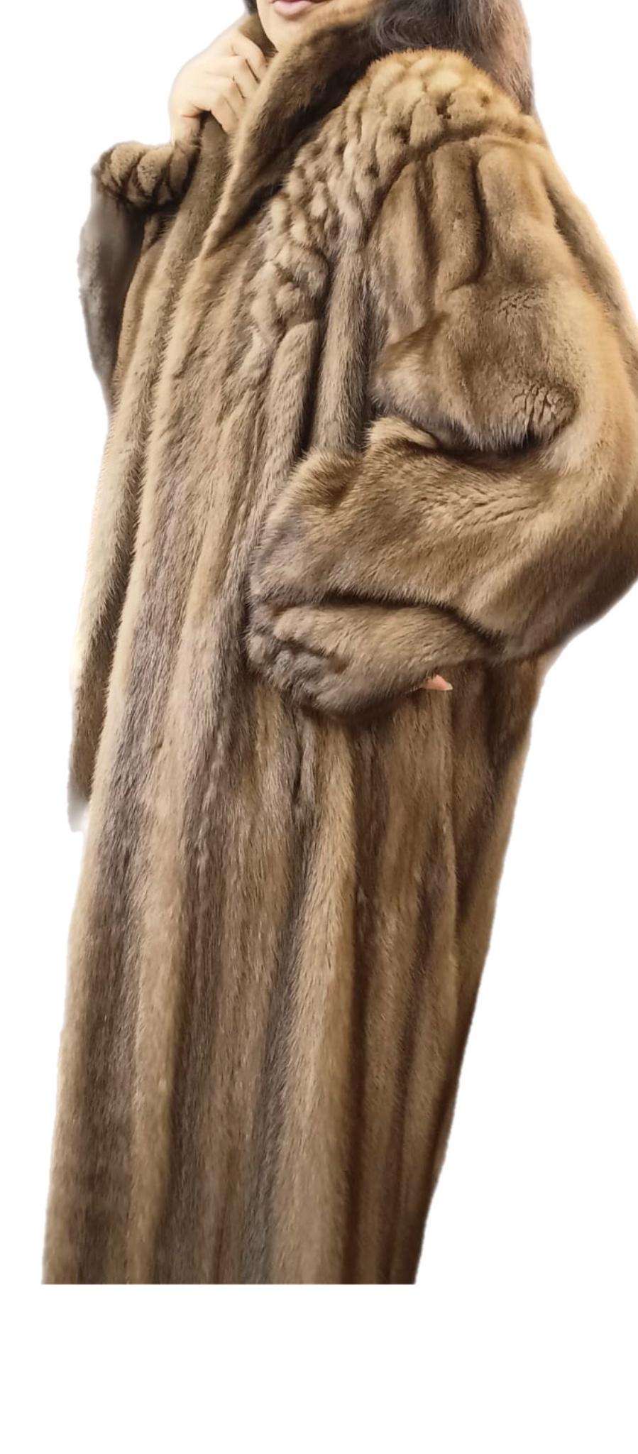 Brand new Balenciaga Demi Buff Mink Fur Coat (12-M) For Sale 8