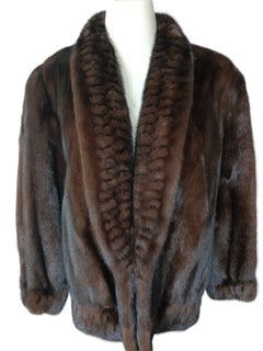 Mint Balenciaga Demi Buff Mink Fur Coat (12-M)