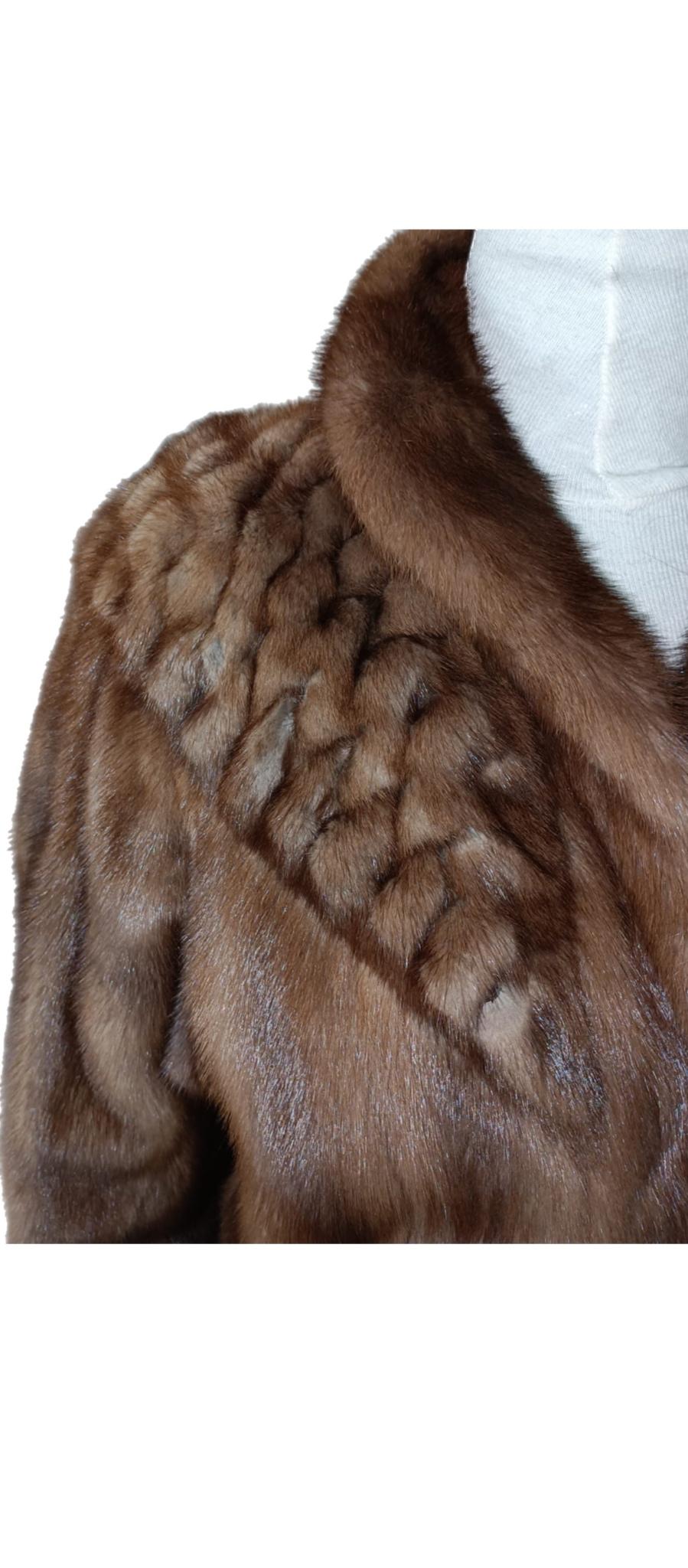 Brand new Balenciaga Demi Buff Mink Fur Coat (12-M) For Sale 1
