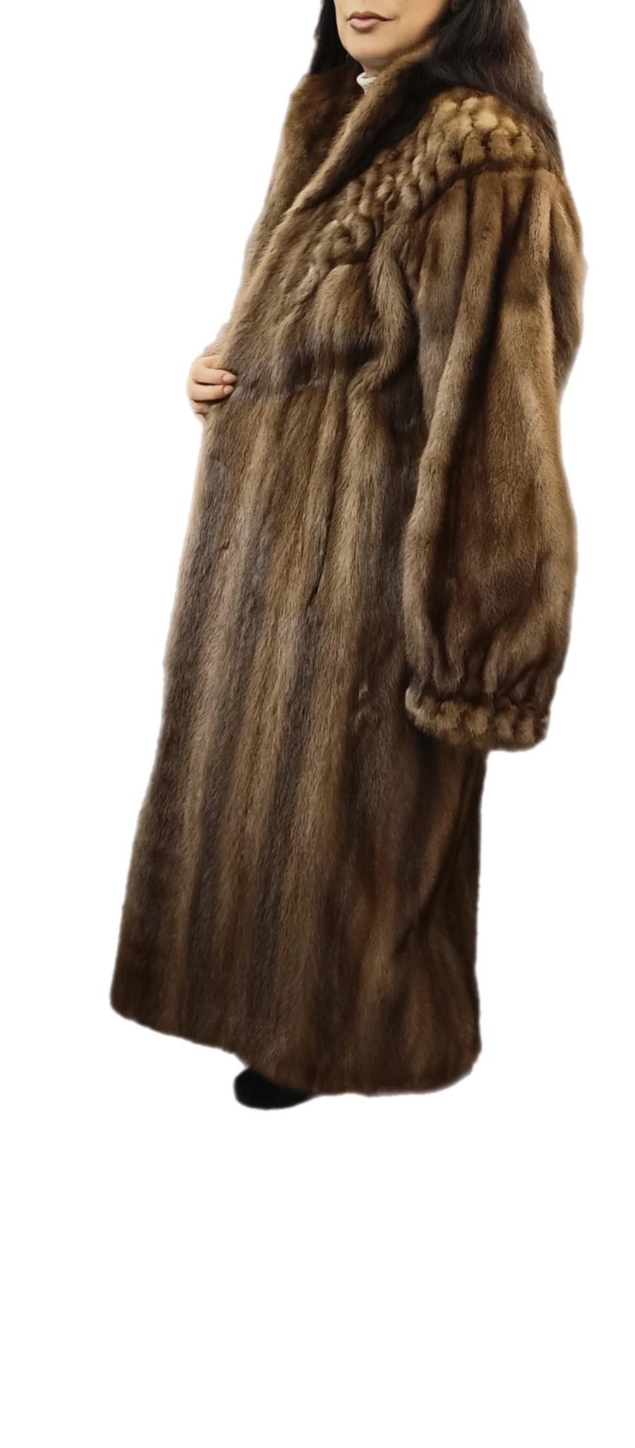 Brand new Balenciaga Demi Buff Mink Fur Coat (12-M) For Sale 4