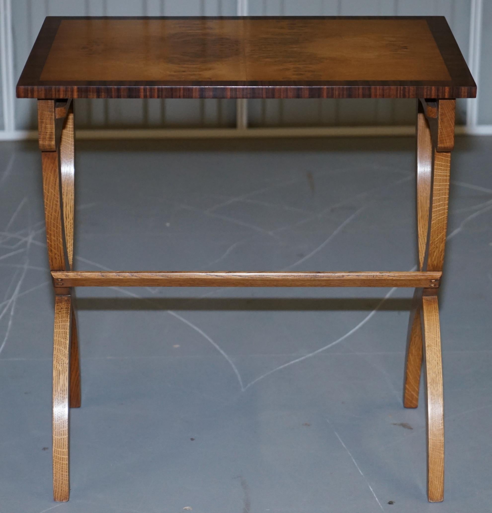 Bevan Funnell Burr / Burl Oak Nest of Tables Absolutely Stunning For Sale 4