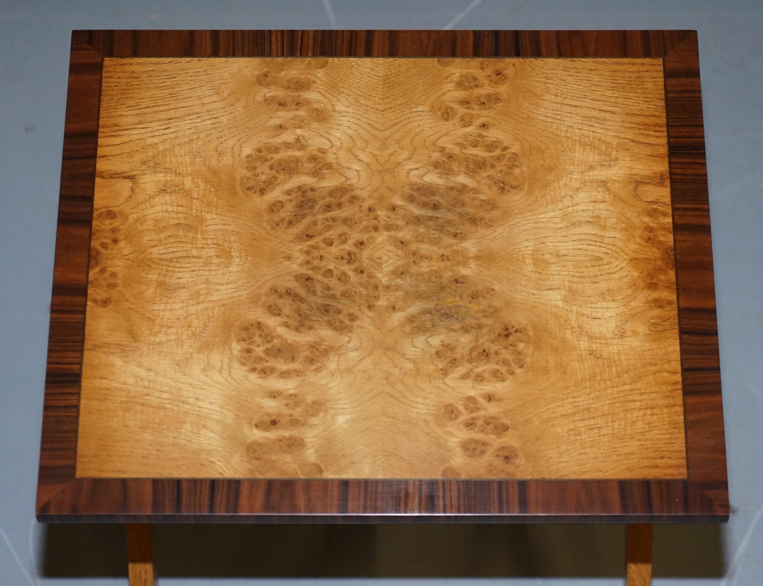 Bevan Funnell Burr / Burl Oak Nest of Tables Absolutely Stunning For Sale 7