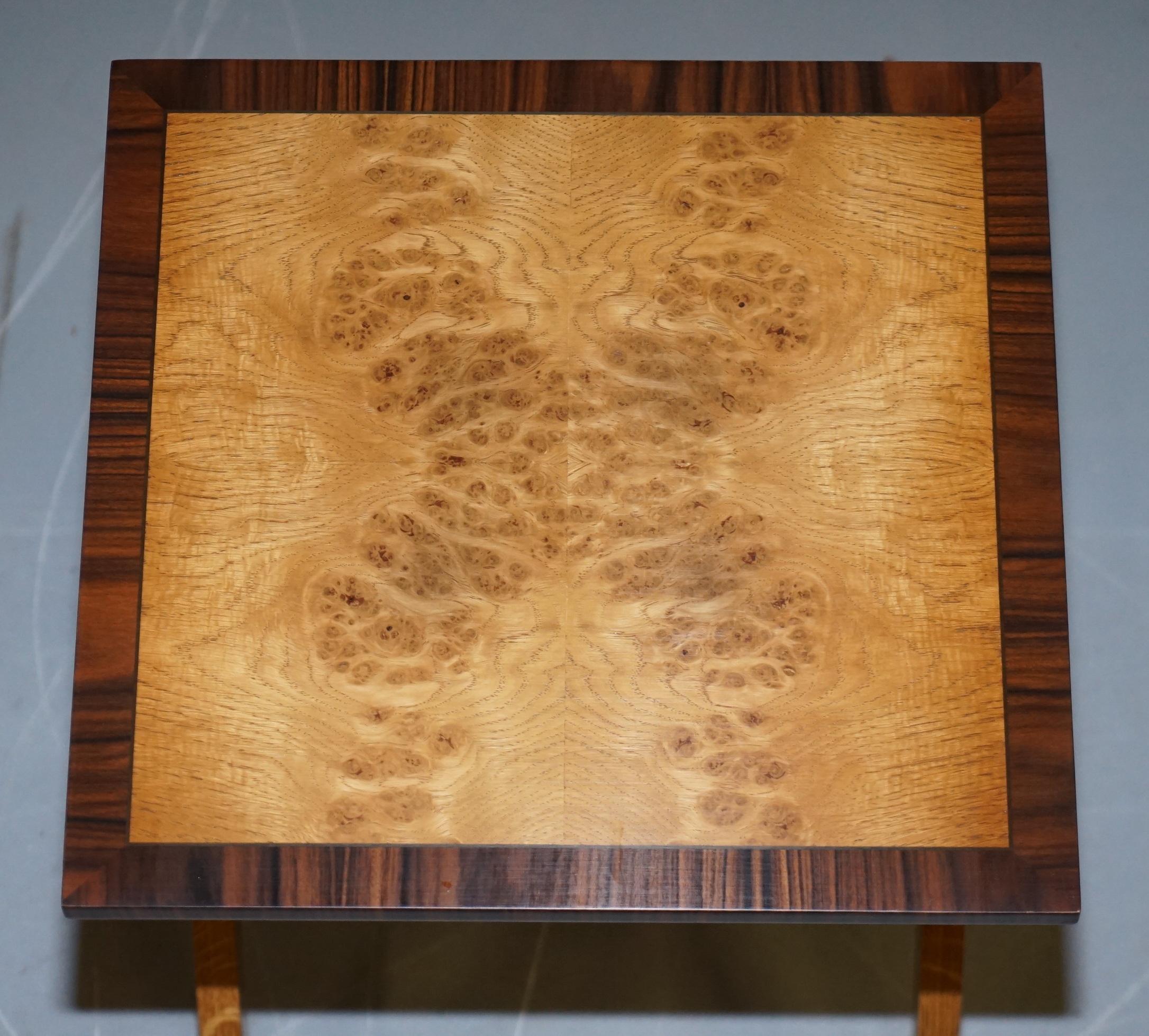 Bevan Funnell Burr / Burl Oak Nest of Tables Absolutely Stunning For Sale 11
