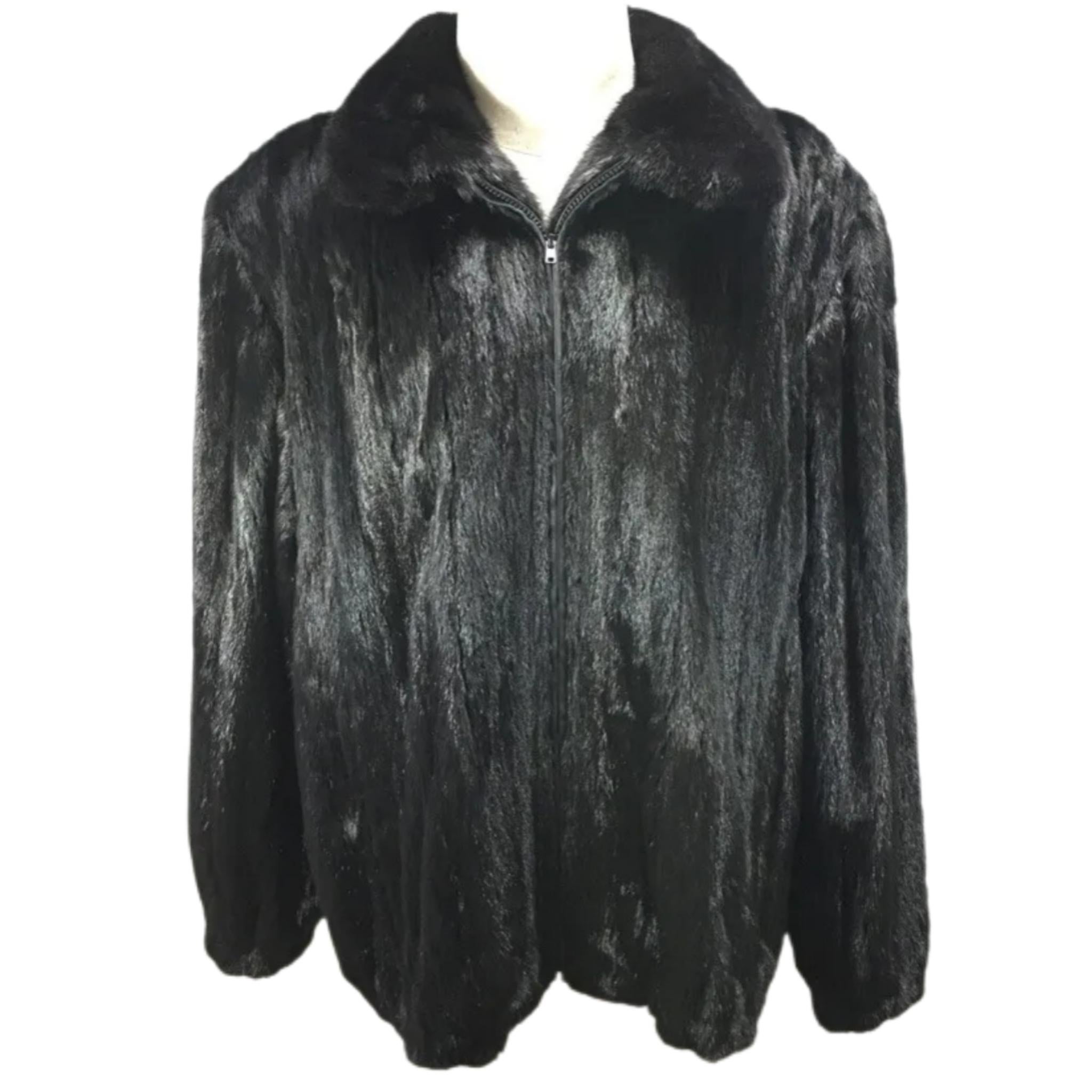 Louis Vuitton Mink Fur LV Spray Bomber Jacket