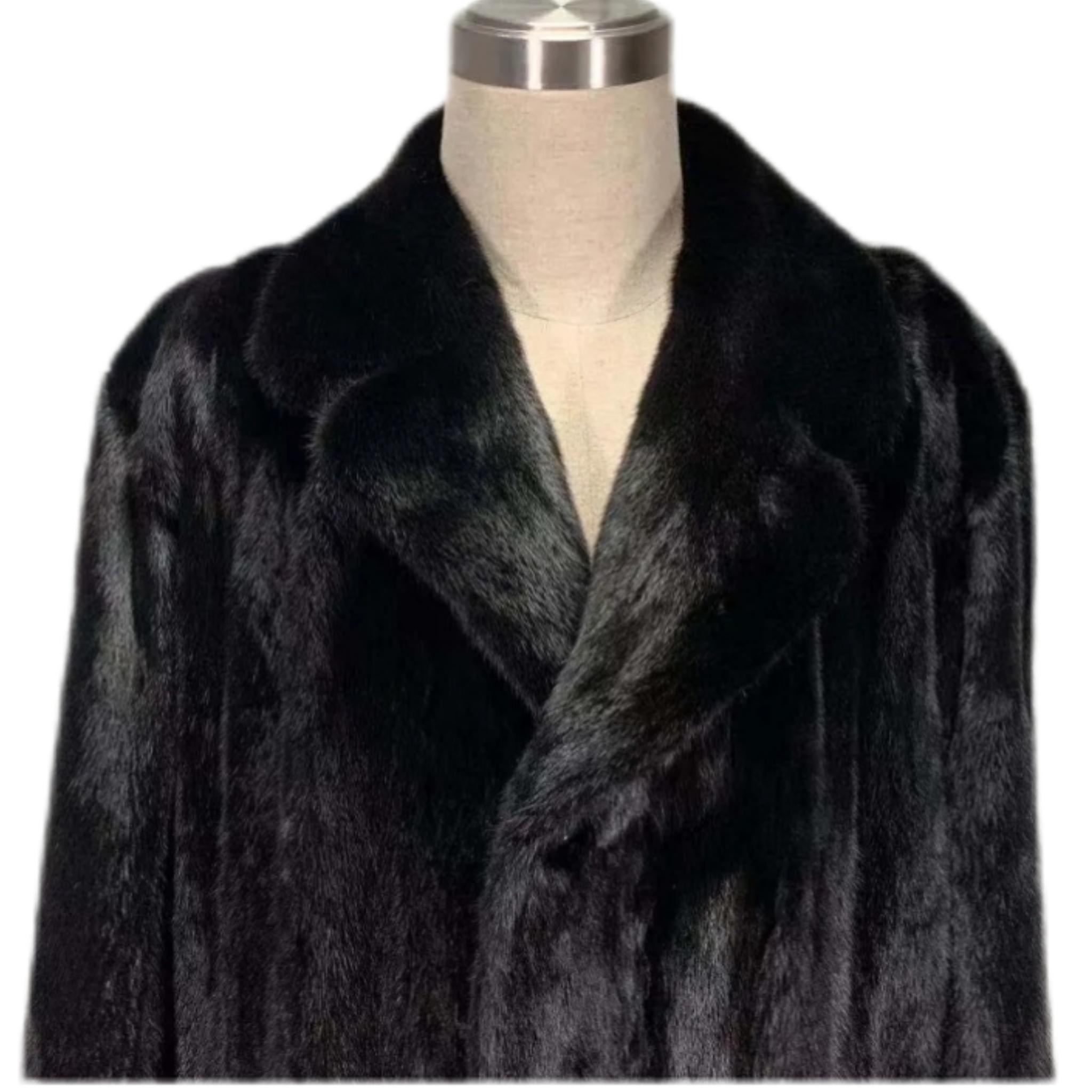 PRODUCT DESCRIPTION:

Brand new Big Tall Blackglama Men's mink fur coat parka jacket size 2 XL
**** exclusive Blackglama skins 

Condition: Brand New

Closure: German hook

Color: Black

Material: silky female Mink 

Garment type: Coat

Sleeves: