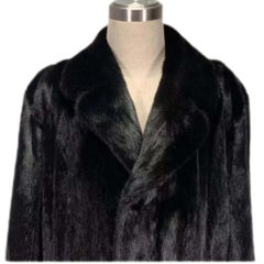 Großer großer Schwarzglama Herren-Mantel aus Nerzpelz Größe 2 XL