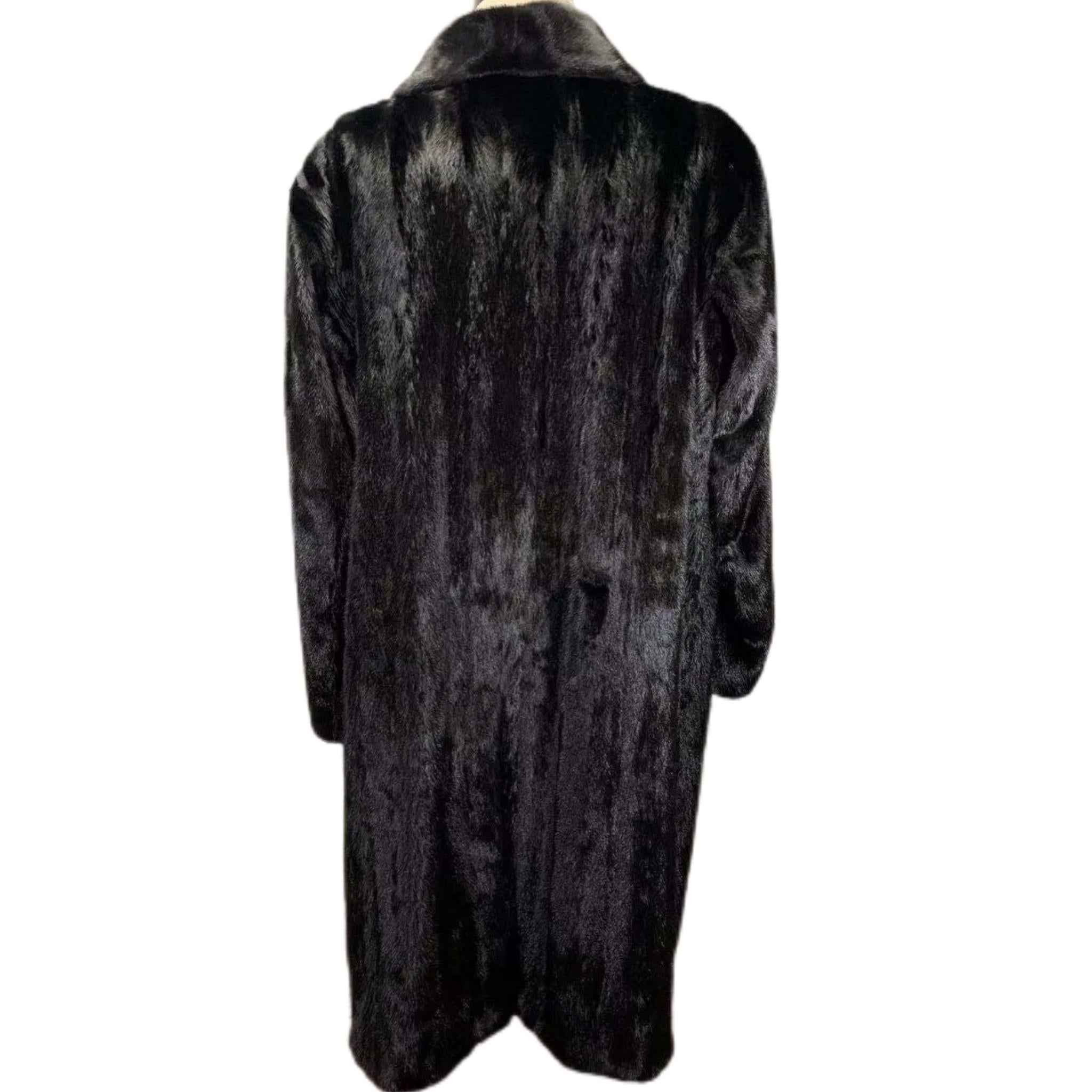 Brand new Big Tall Blackglama Men's mink fur coat parka jacket size 2 XL For Sale 3