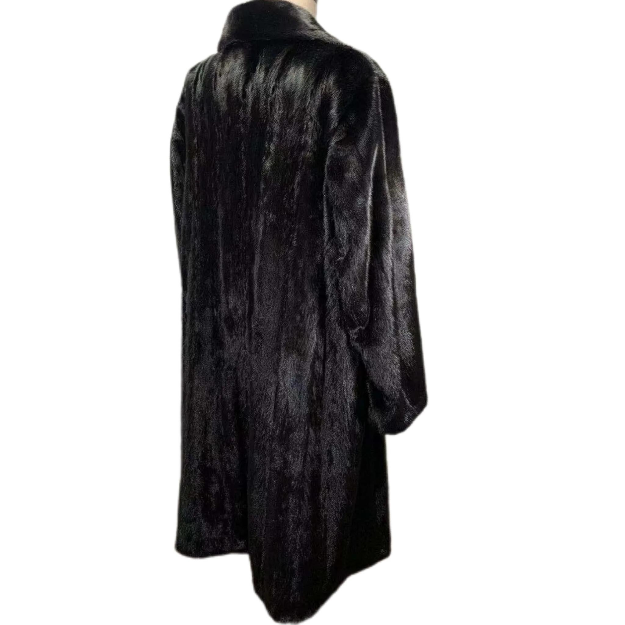 Brand new Big Tall Blackglama Men's mink fur coat parka jacket size 2 XL For Sale 6