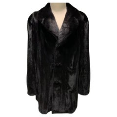 Marque nouveau Big Tall Blackglama Men''s mink fur coat parka jacket size 2 XL