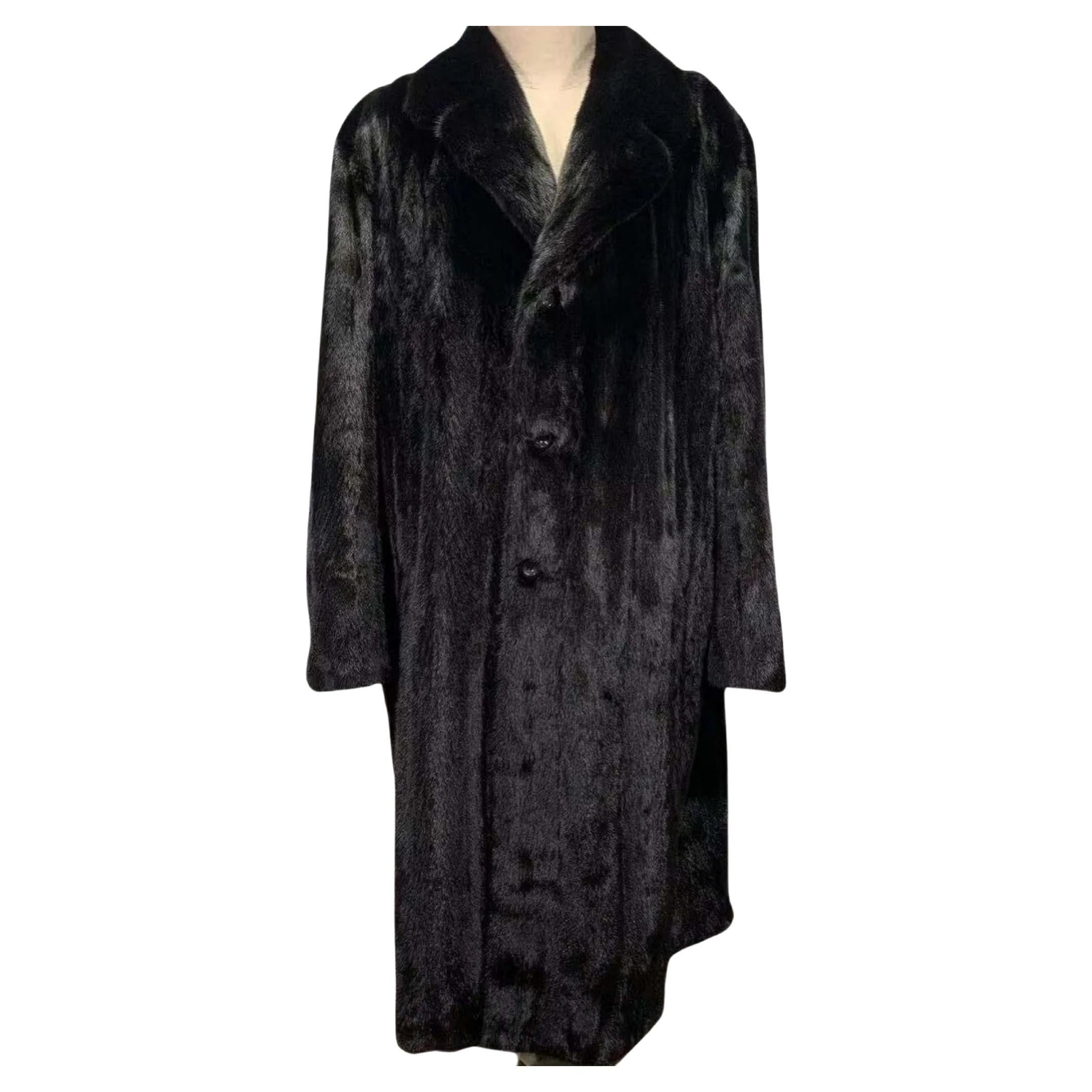 Brand new Big Tall Blackglama Men's mink fur coat parka jacket size 2 ...