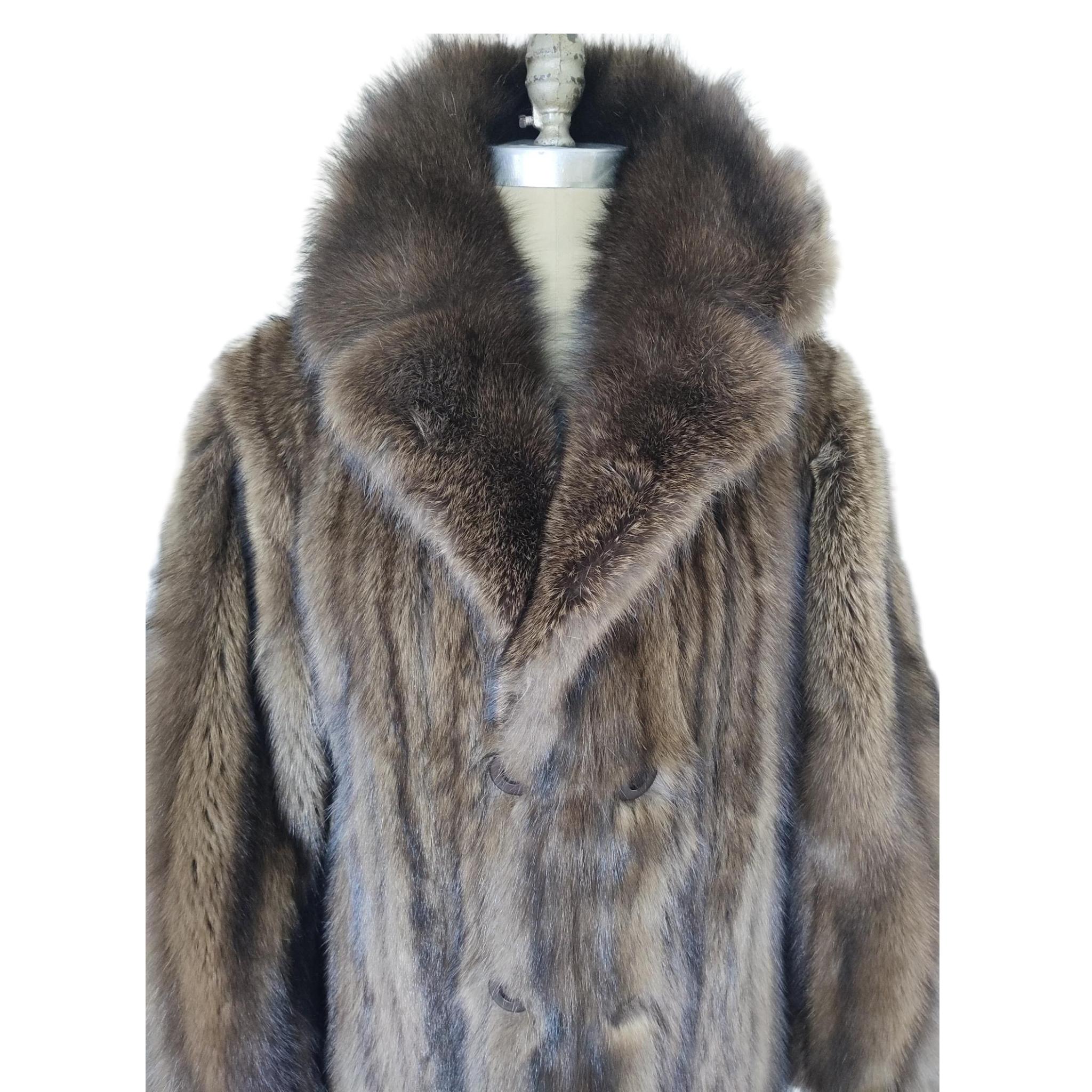 Brand new Big Tall  Men's Fisher sable fur coat jacket size 2 XL 6