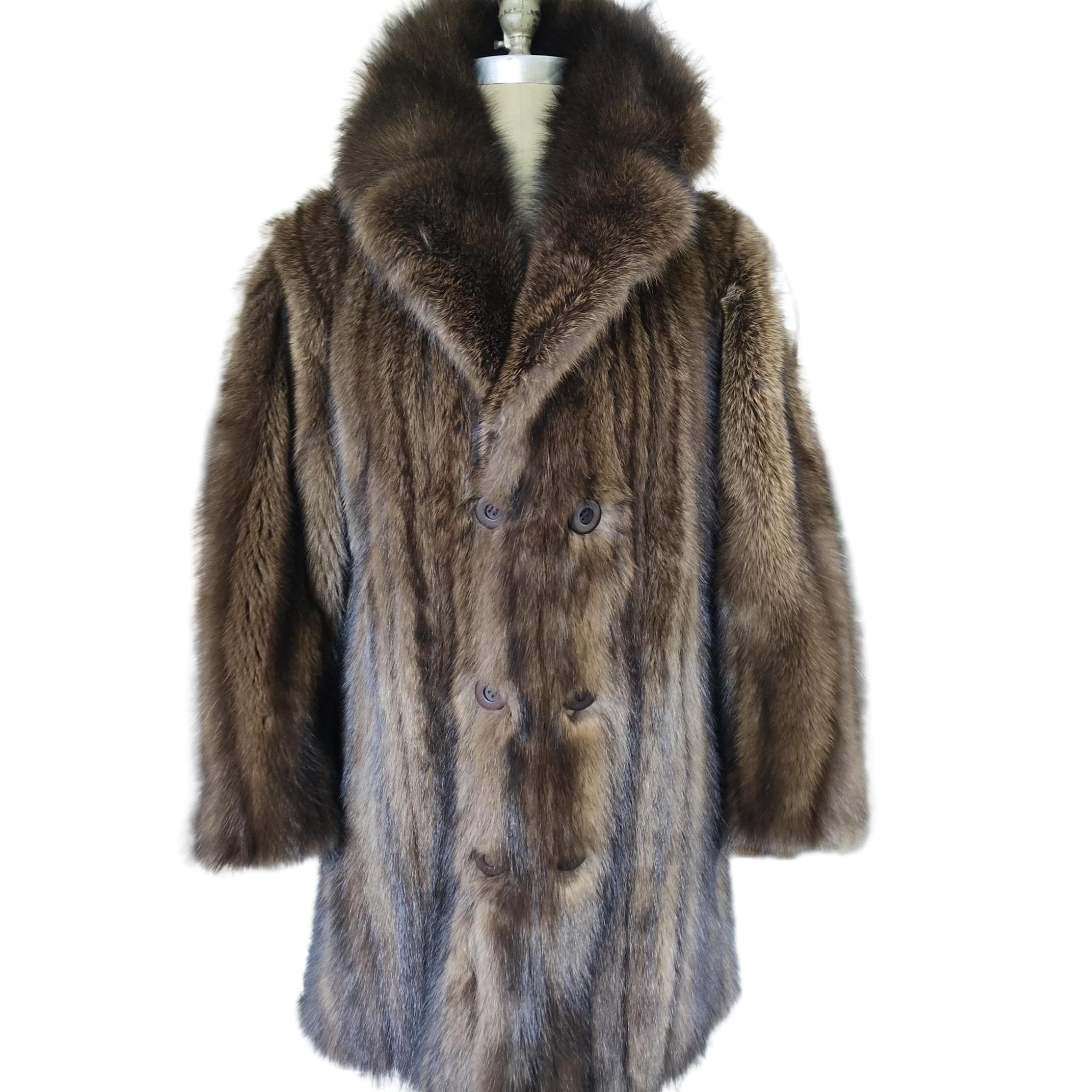 Brand new Big Tall  Men's Fisher sable fur coat jacket size 2 XL 7