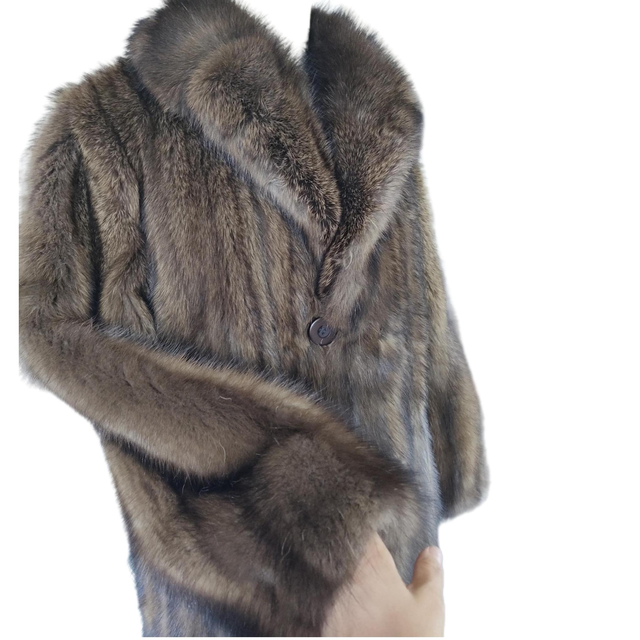 Brand new Big Tall  Men's Fisher sable fur coat jacket size 2 XL In New Condition In Montreal, Quebec