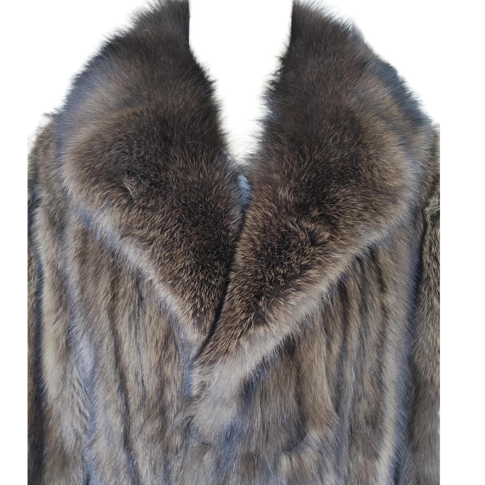 Brand new Big Tall  Men's Fisher sable fur coat jacket size 2 XL 1