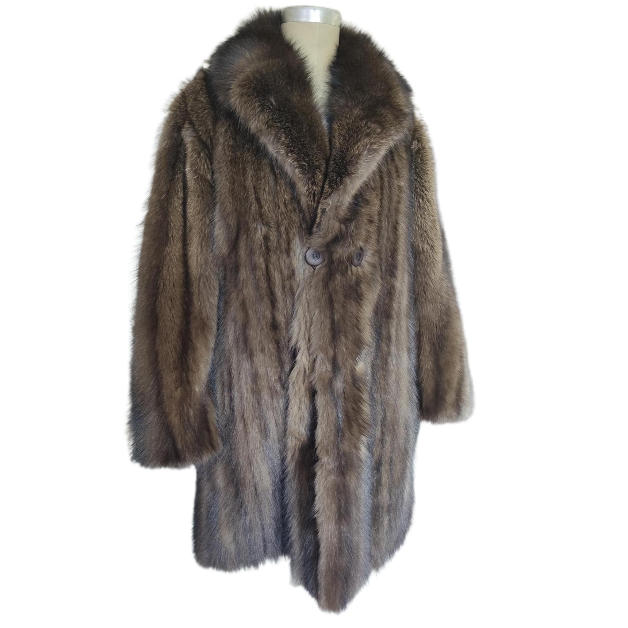 Brand new Big Tall  Men's Fisher sable fur coat jacket size 2 XL 4