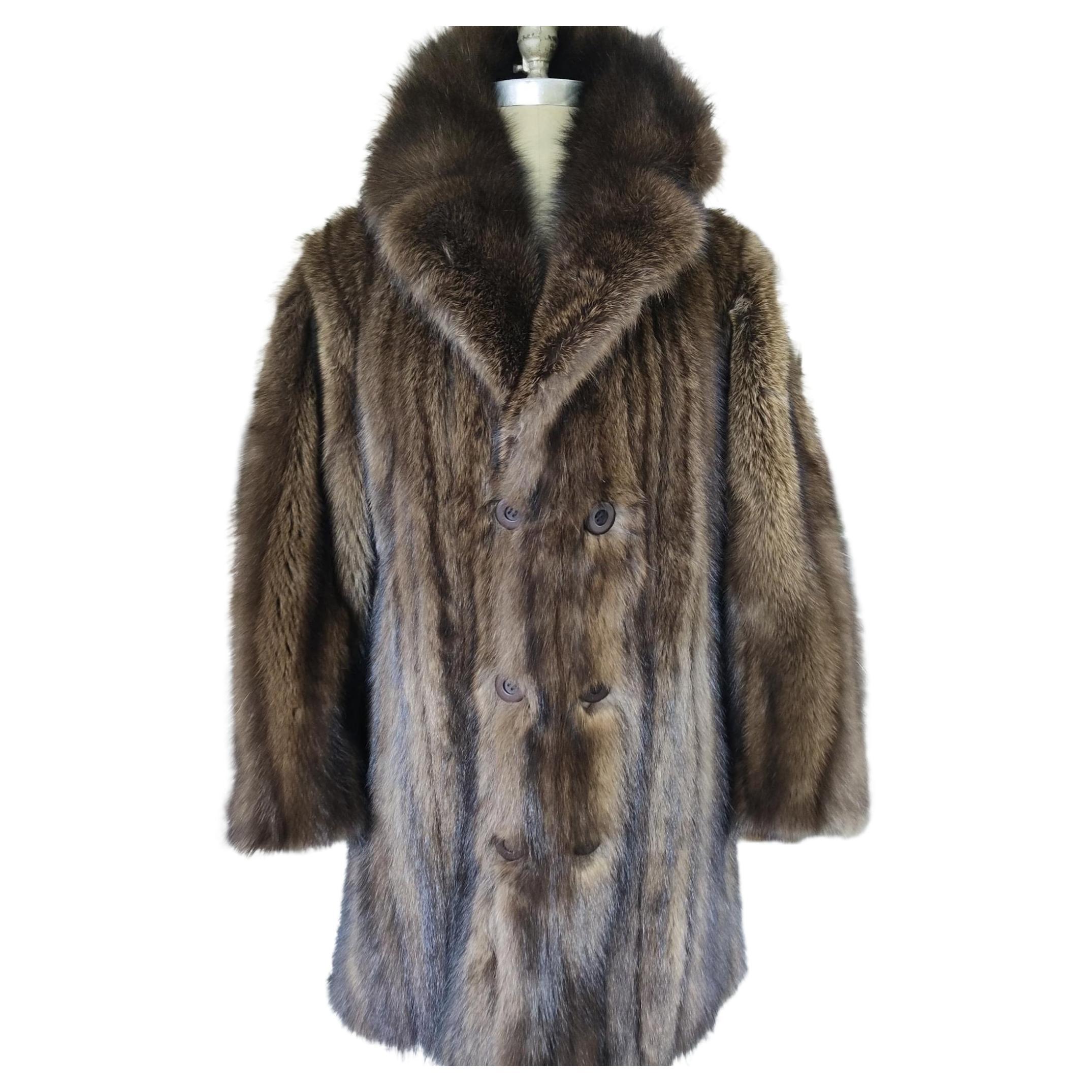 Brand new Big Tall  Men's Fisher sable fur coat jacket size 2 XL