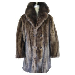 Brand new Big Tall  Men's Fisher sable fur coat jacket size 2 XL