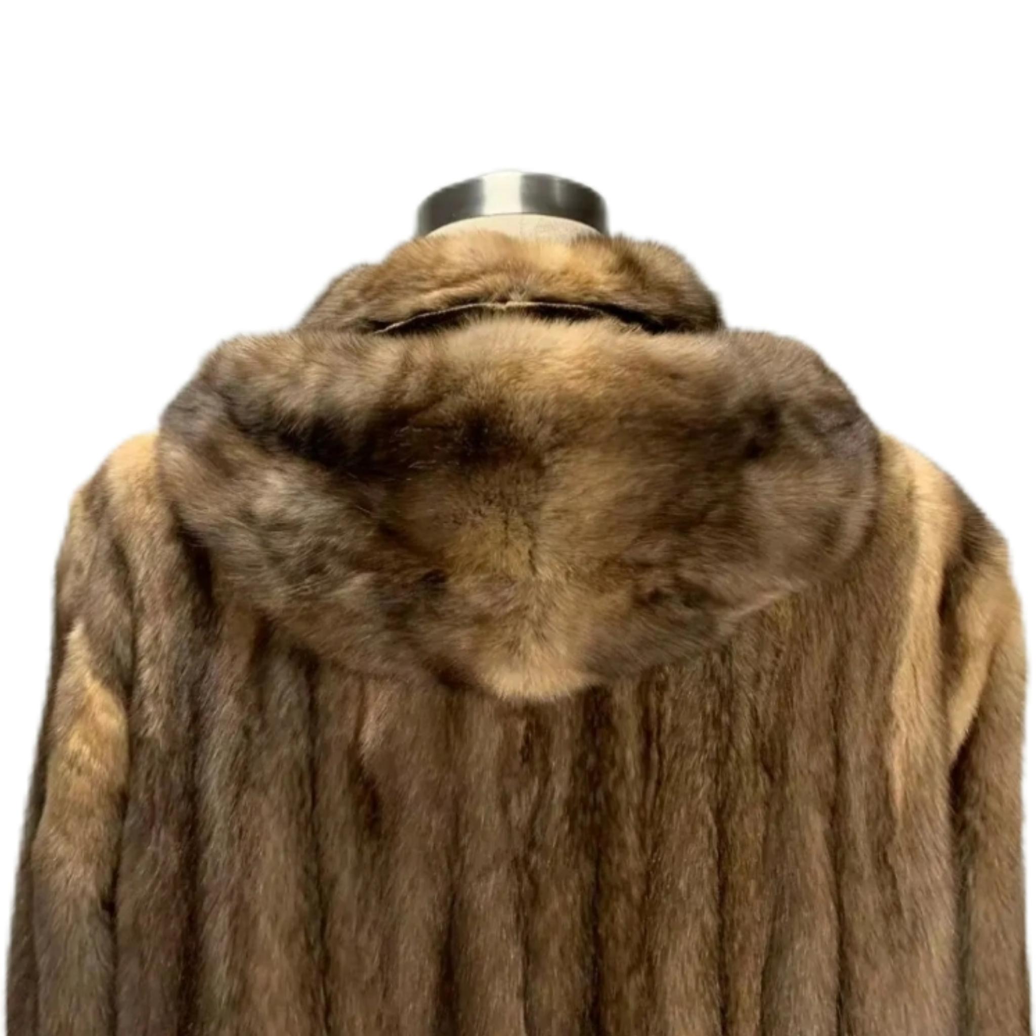 Brand new Big Tall  Men's Russian sable fur coat bomber jacket size 2 XL For Sale 2