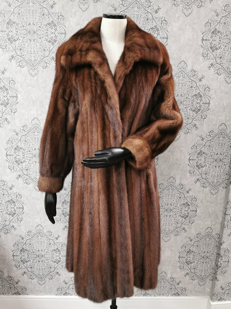 Brand New Birger Christensen Demi Buff Mink Fur Coat (Size-8/S) For Sale at  1stDibs