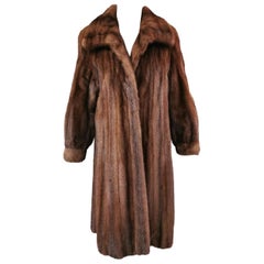 Brand New Birger Christensen Demi Buff Mink Fur Coat (Size-8/S)