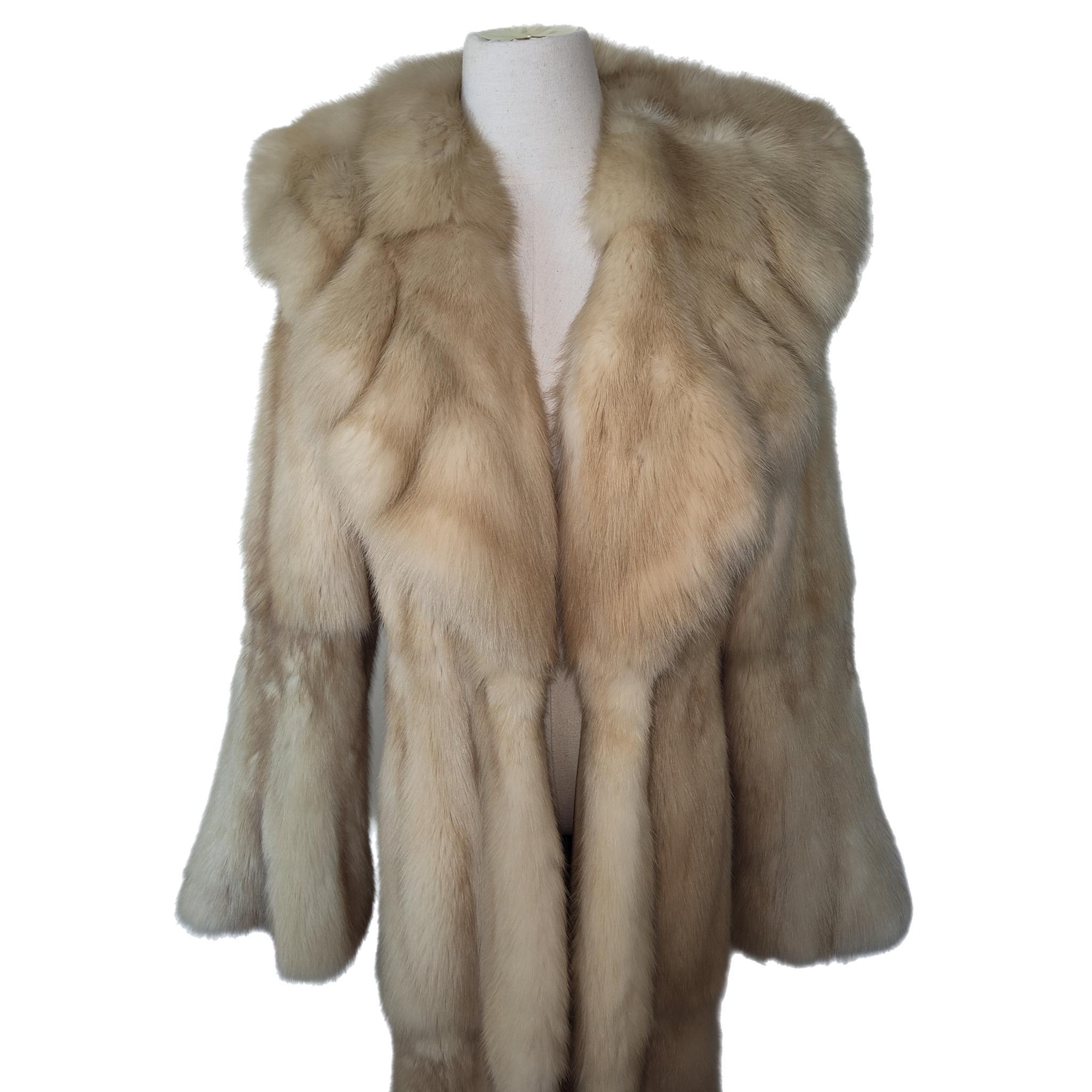 Neuf Birger Christensen Golden sable Fur Coat (Size 10/ M) with tag en vente 6