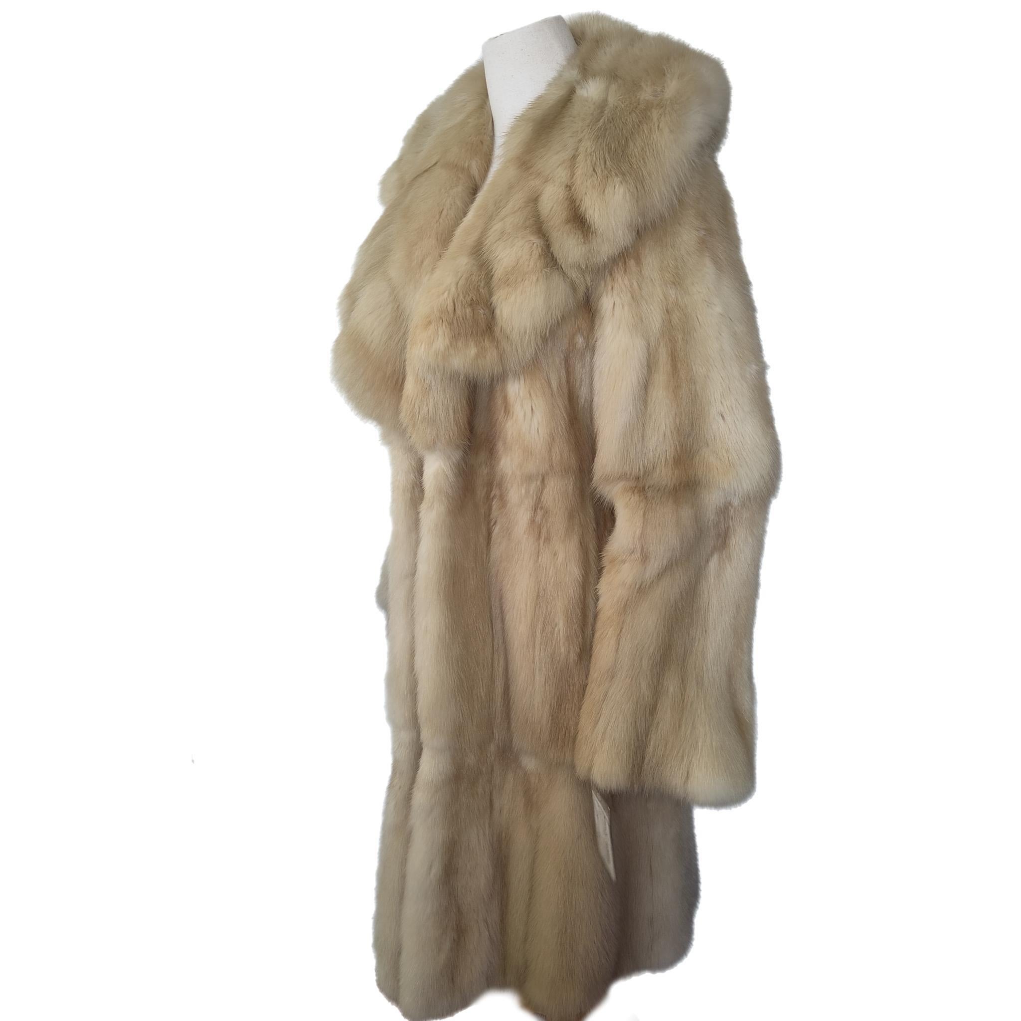 Neuf Birger Christensen Golden sable Fur Coat (Size 10/ M) with tag en vente 7