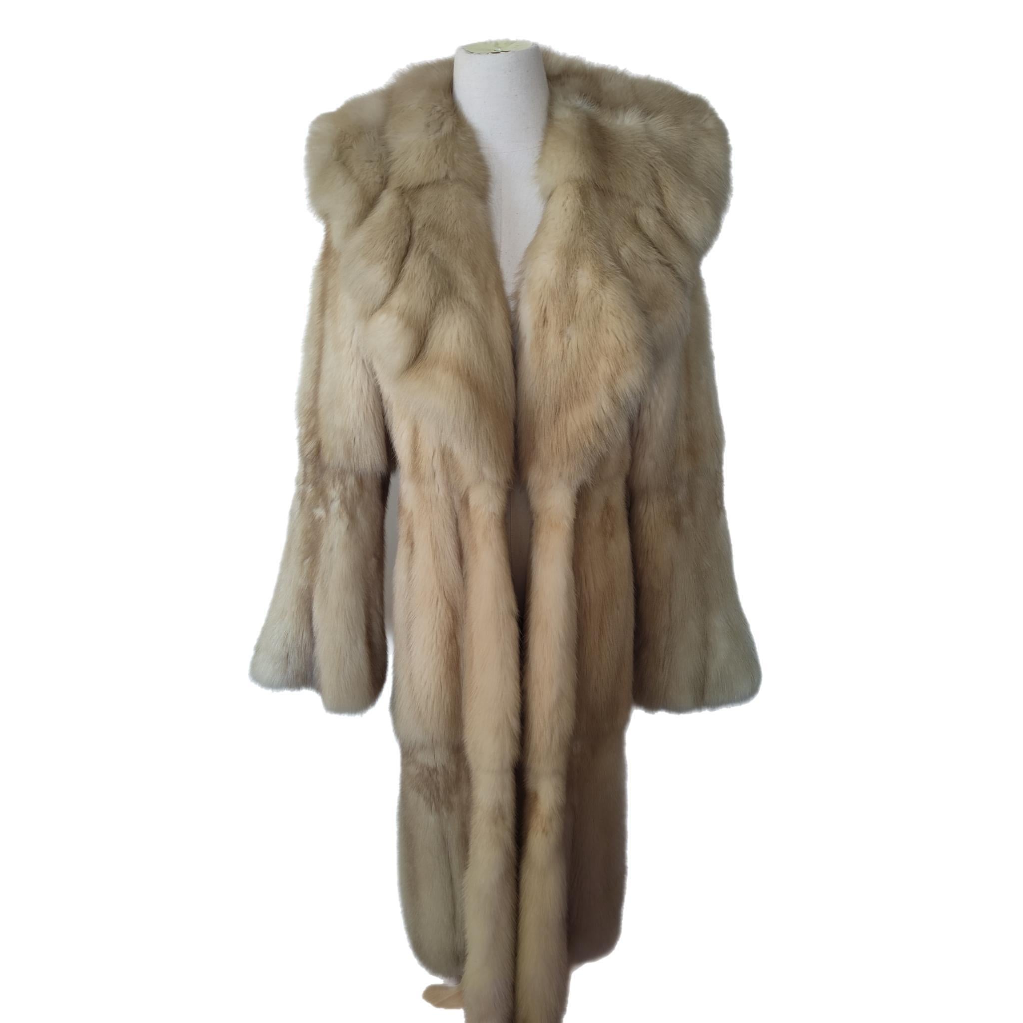 Neuf Birger Christensen Golden sable Fur Coat (Size 10/ M) with tag en vente 14