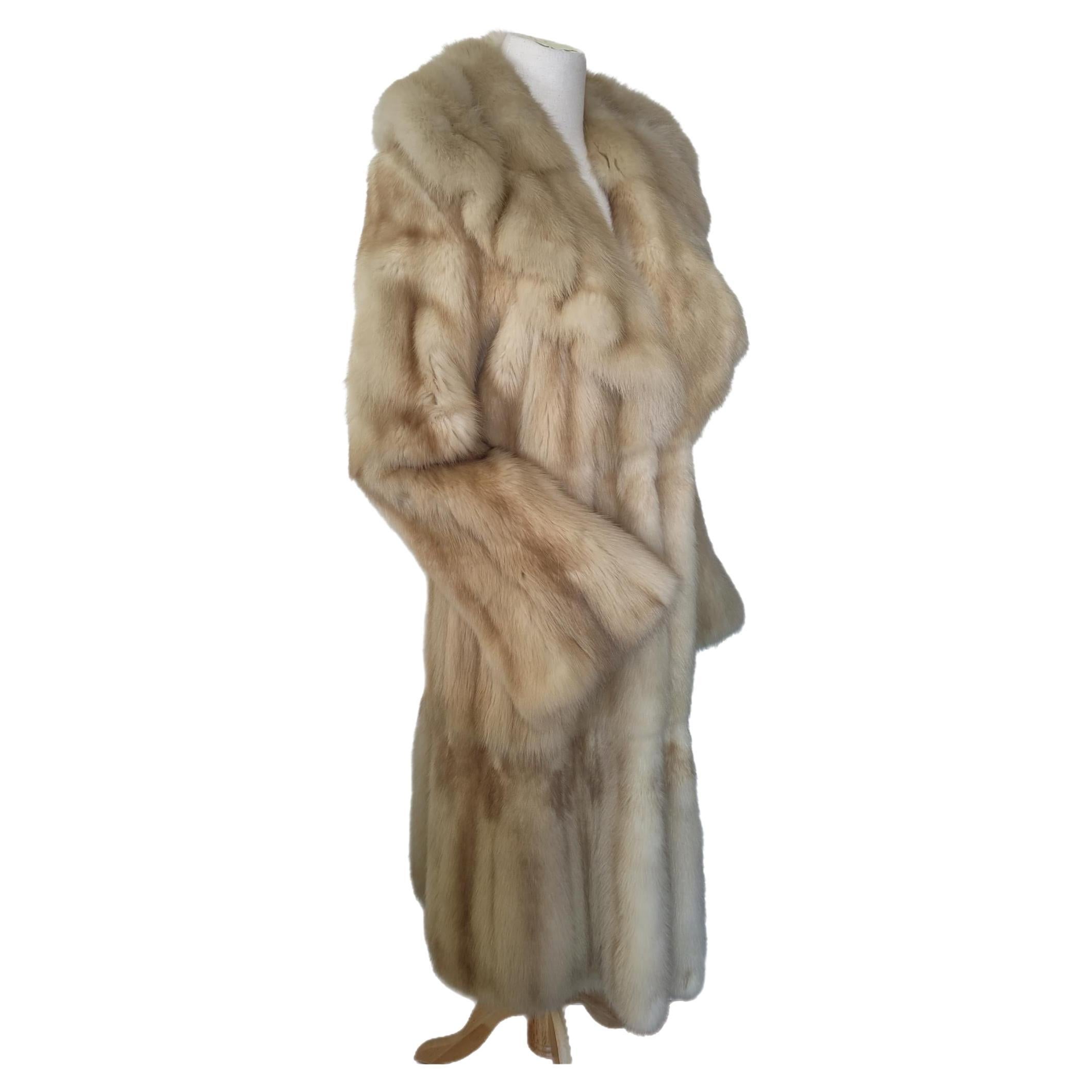 Neuf Birger Christensen Golden sable Fur Coat (Size 10/ M) with tag en vente