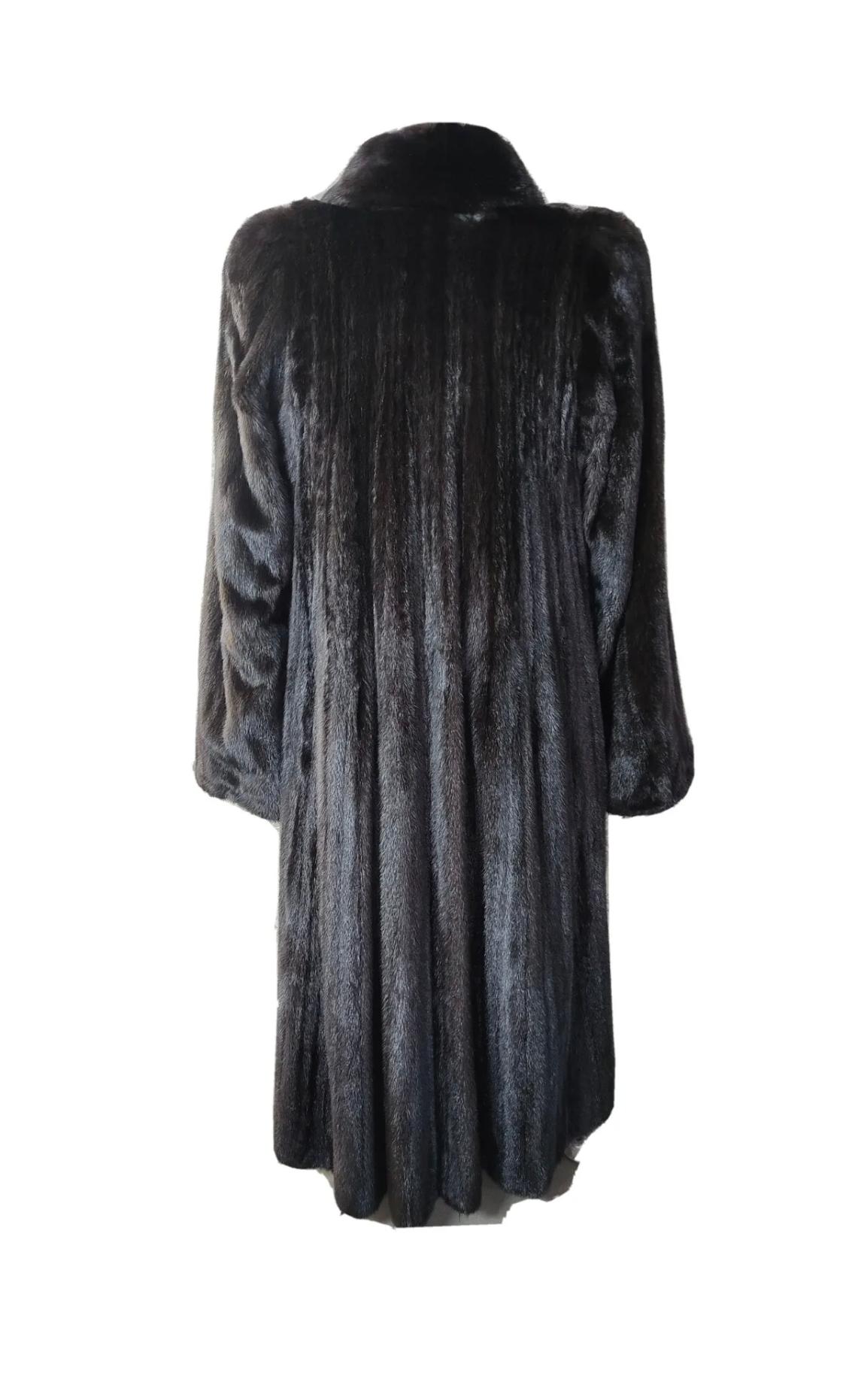 Birger Christensen Ranch Female Mink Fur Trench Coat (Size 14-16 M/L) For Sale 6
