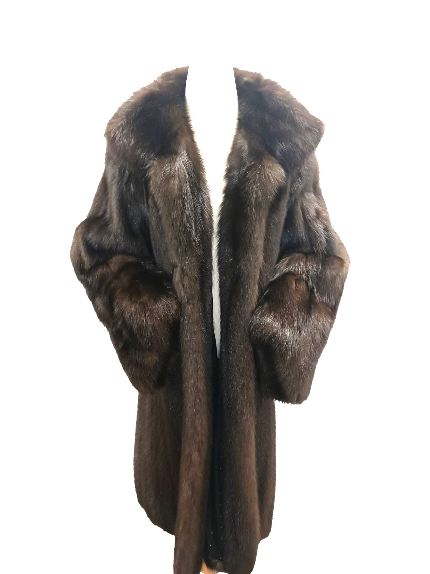 Abrigo de piel de marta rusa bisang Barguzin nuevo a estrenar (talla 14-M) 85000$ etiqueta en venta 9