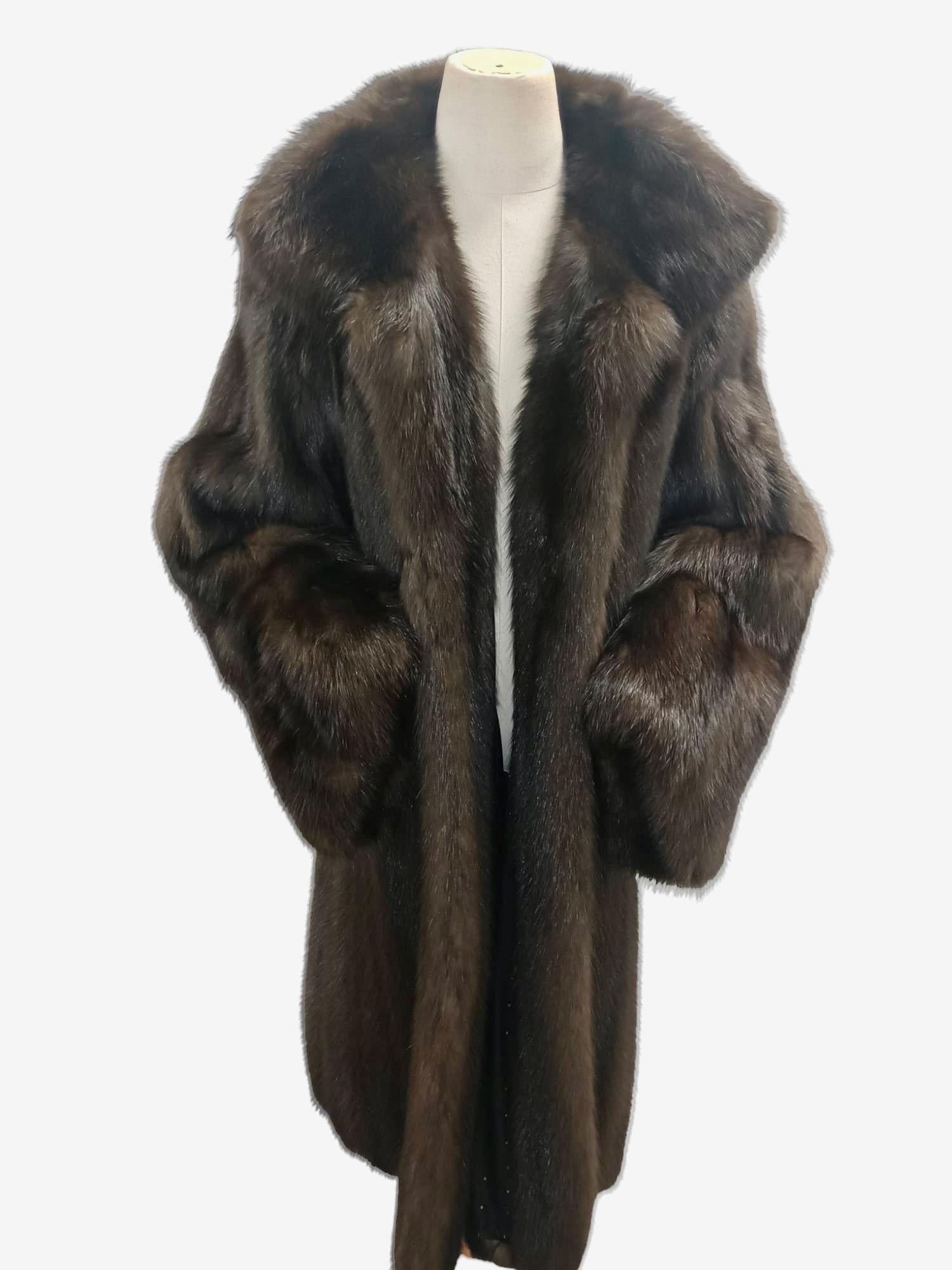 Abrigo de piel de marta rusa bisang Barguzin nuevo a estrenar (talla 14-M) 85000$ etiqueta Negro en venta