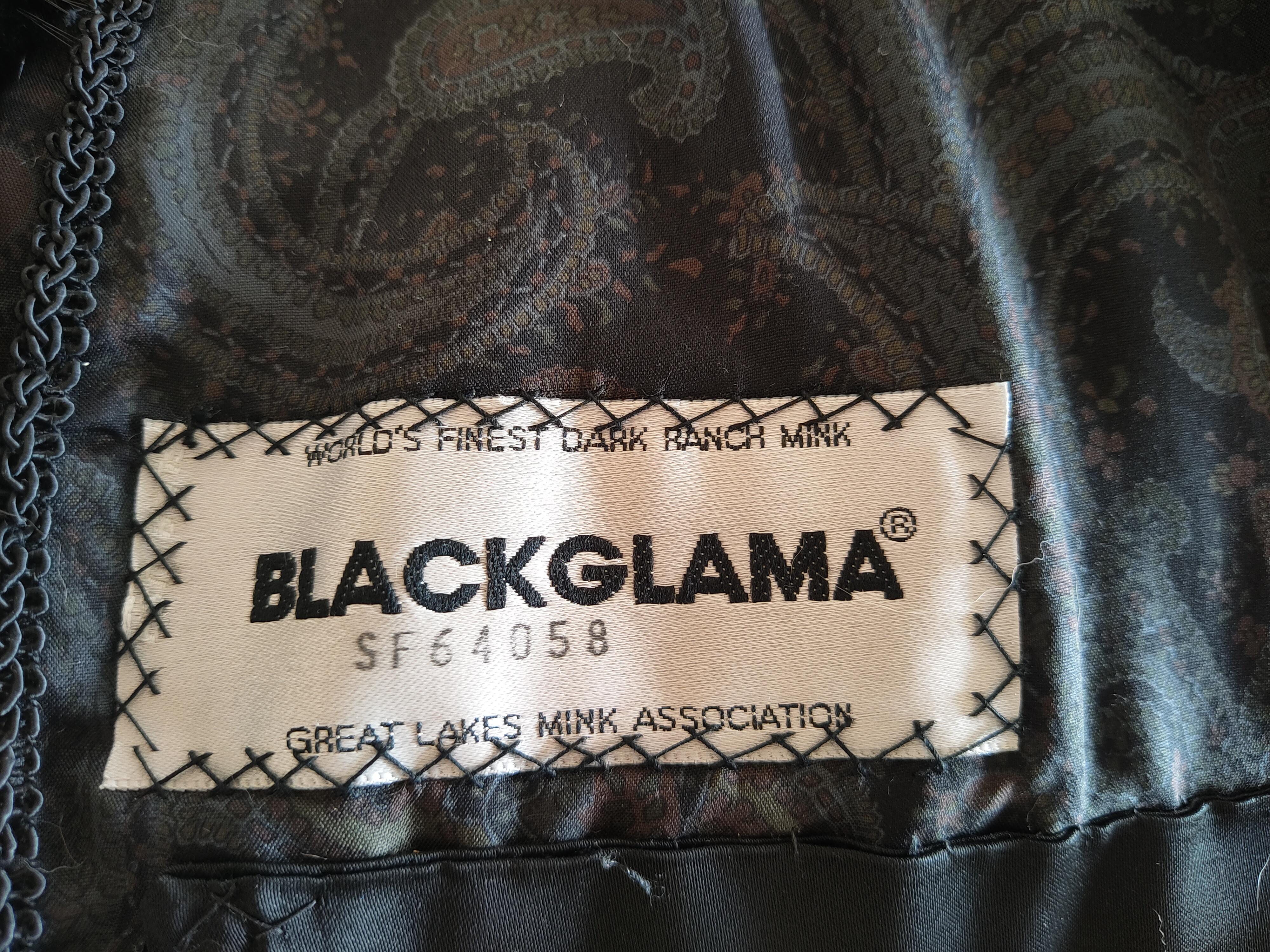 Brand New Blackglama pitch schwarzer Nerzpelzmantel (Größe 14 - Large) im Angebot 8