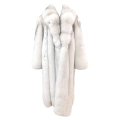 Nuovo cappotto di pelliccia di volpe blu taglia 16