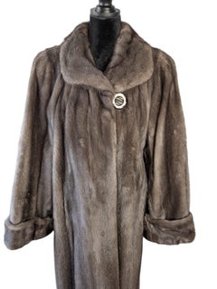 Brand new blue iris mink fur coat