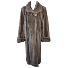 Brand new blue iris mink fur coat